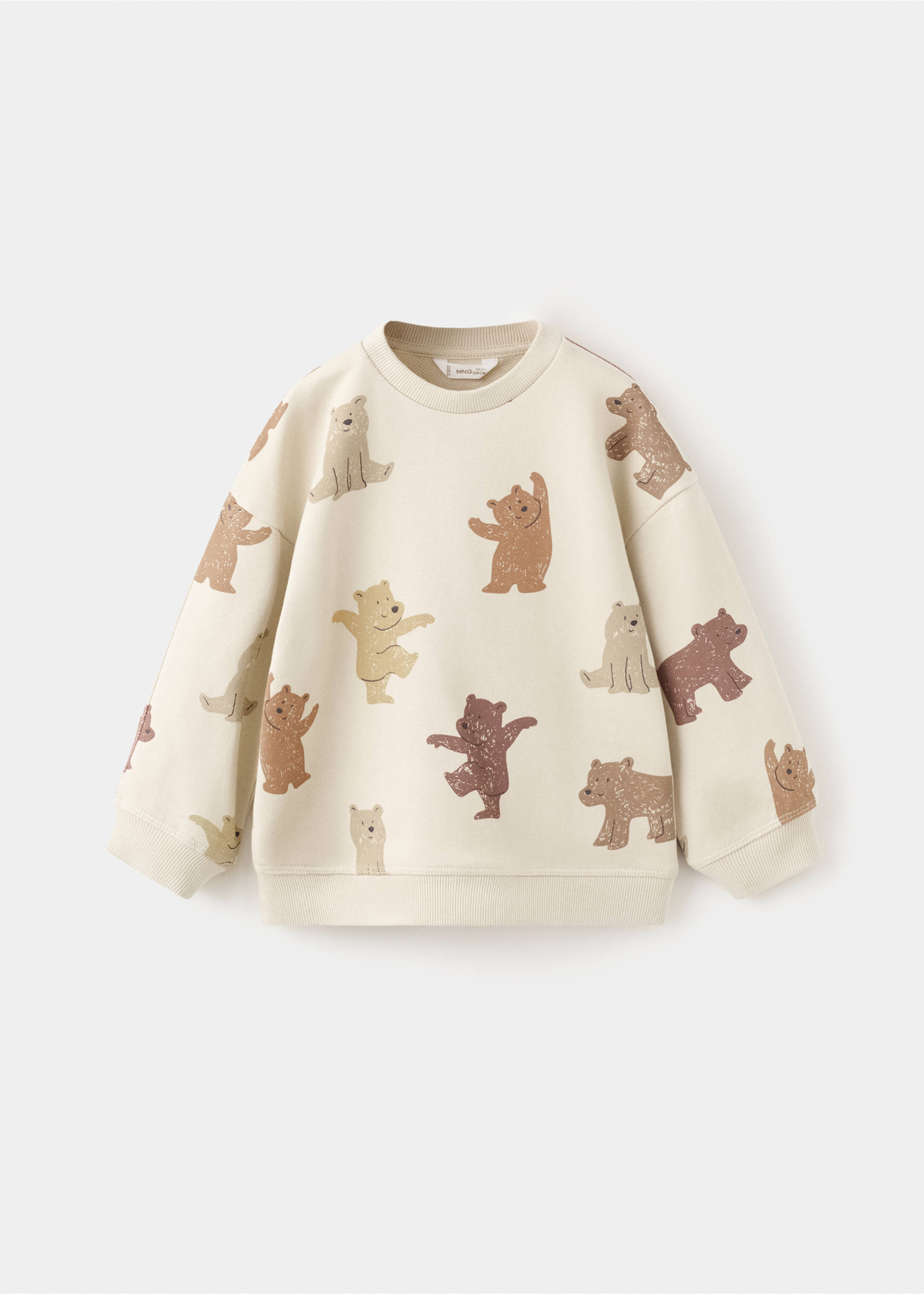 Sweatshirt estampada com urso - Artigo sem modelo, Areia. Ref: 27093716-00.
