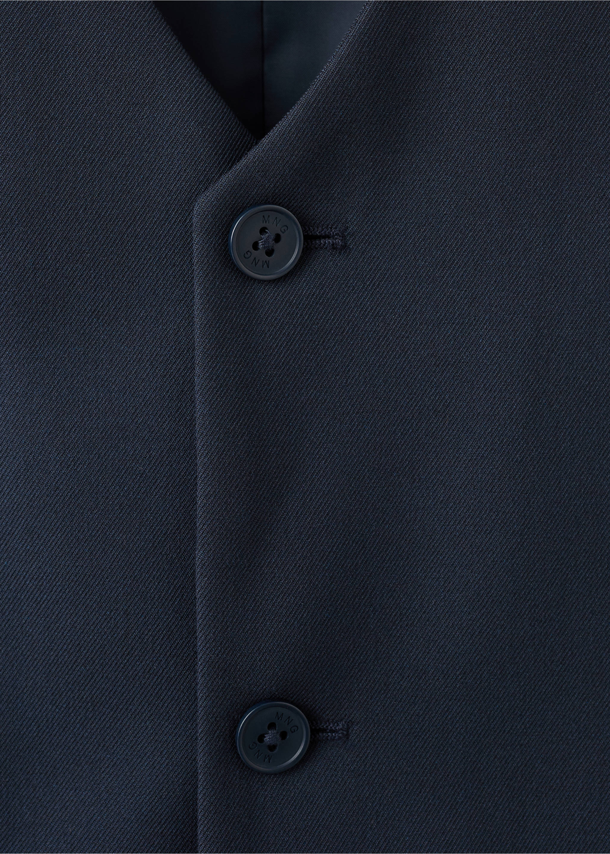 Vestă de costum slim fit - Detaliu al articolului 8, Bleumarin. Ref: 27093719-00.