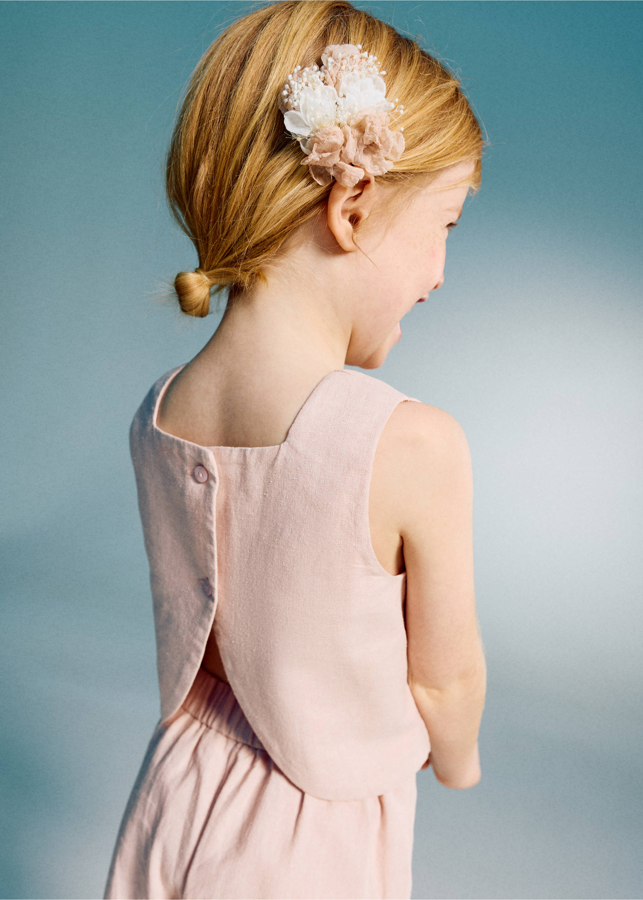 Blusa lino - Plano medio, Rosa pastel. Ref: 27093721-00.