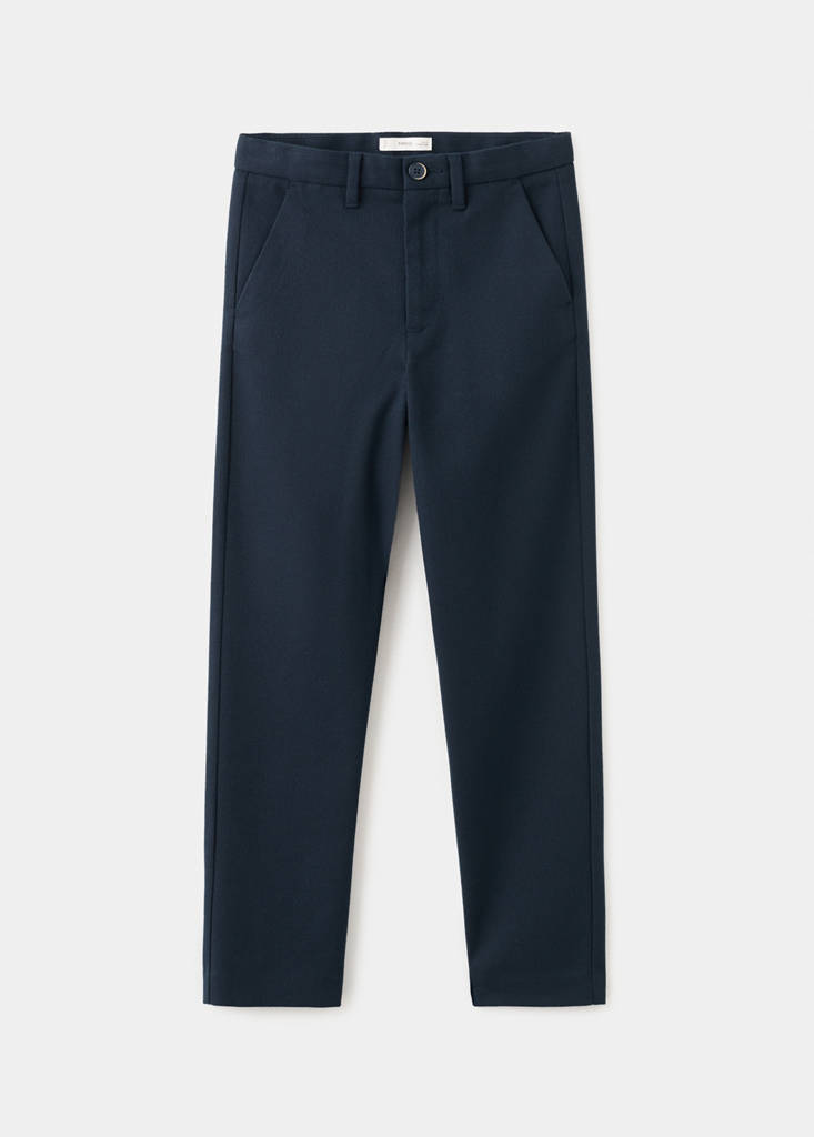 Straight suit trousers — Navy