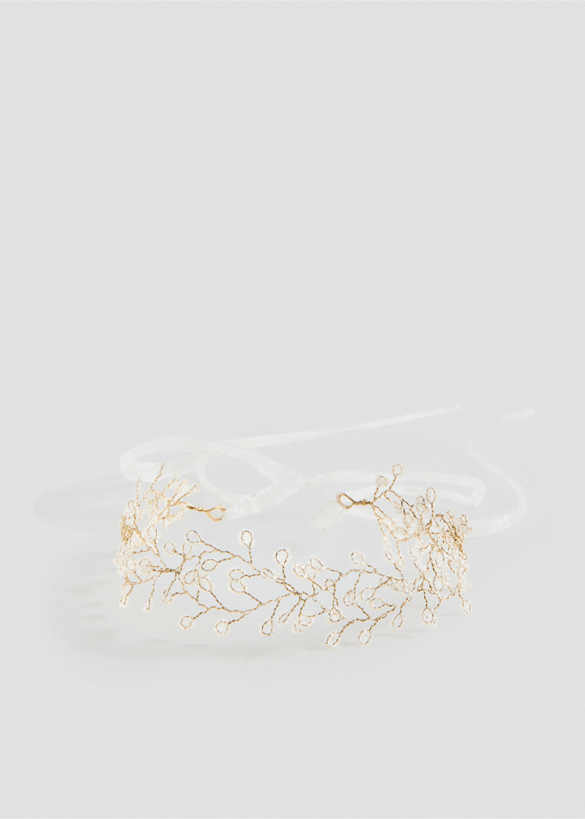Crystal headband - Article without model, Gold. Ref: 27093728-00.