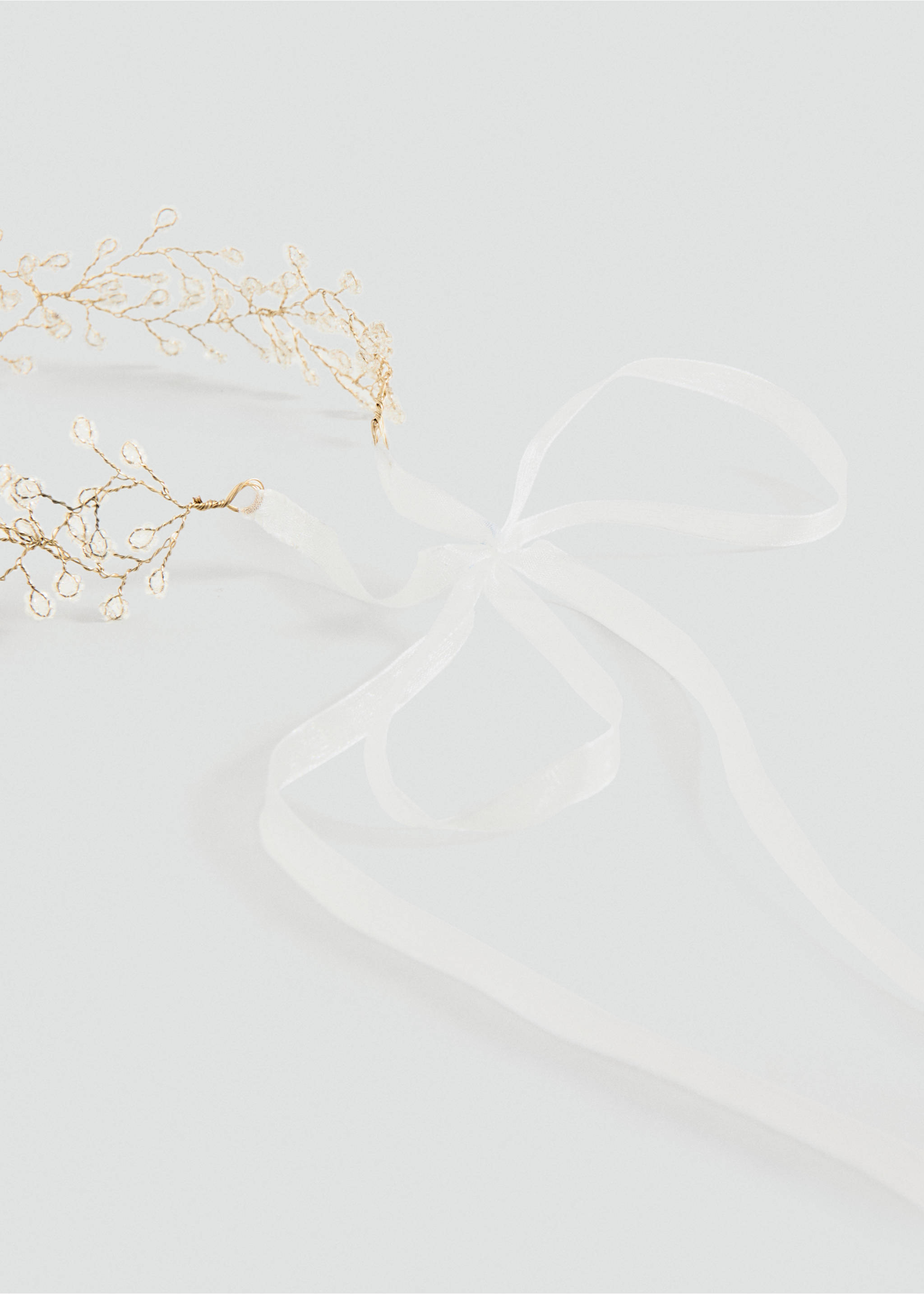 Crystal headband - Medium plane, Gold. Ref: 27093728-00.