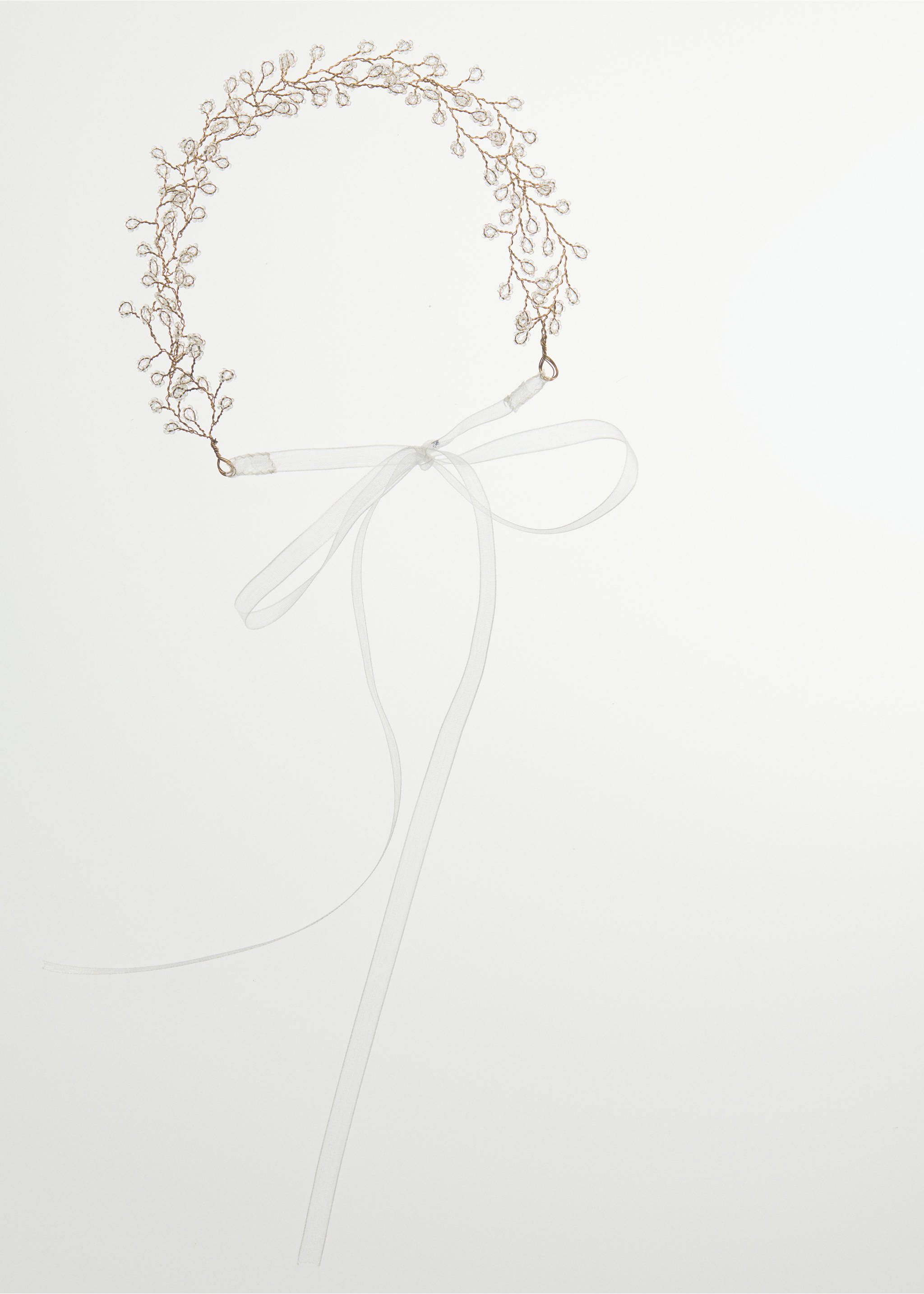 Crystal headband - Details of the article 5, Gold. Ref: 27093728-00.