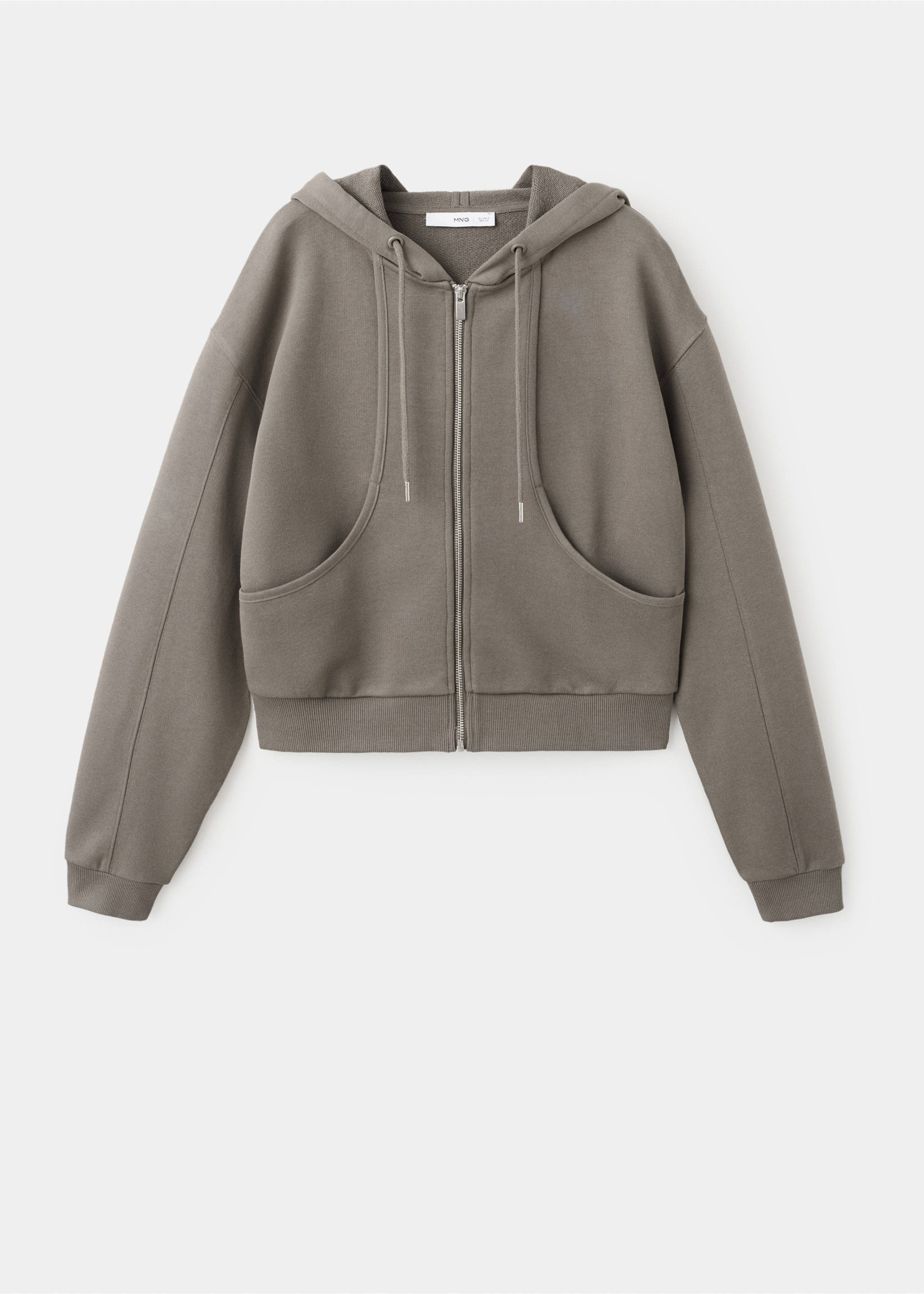 Sweat-shirt coutures contrastantes - Article sans modèle, Gris. Ref: 27093730-00.