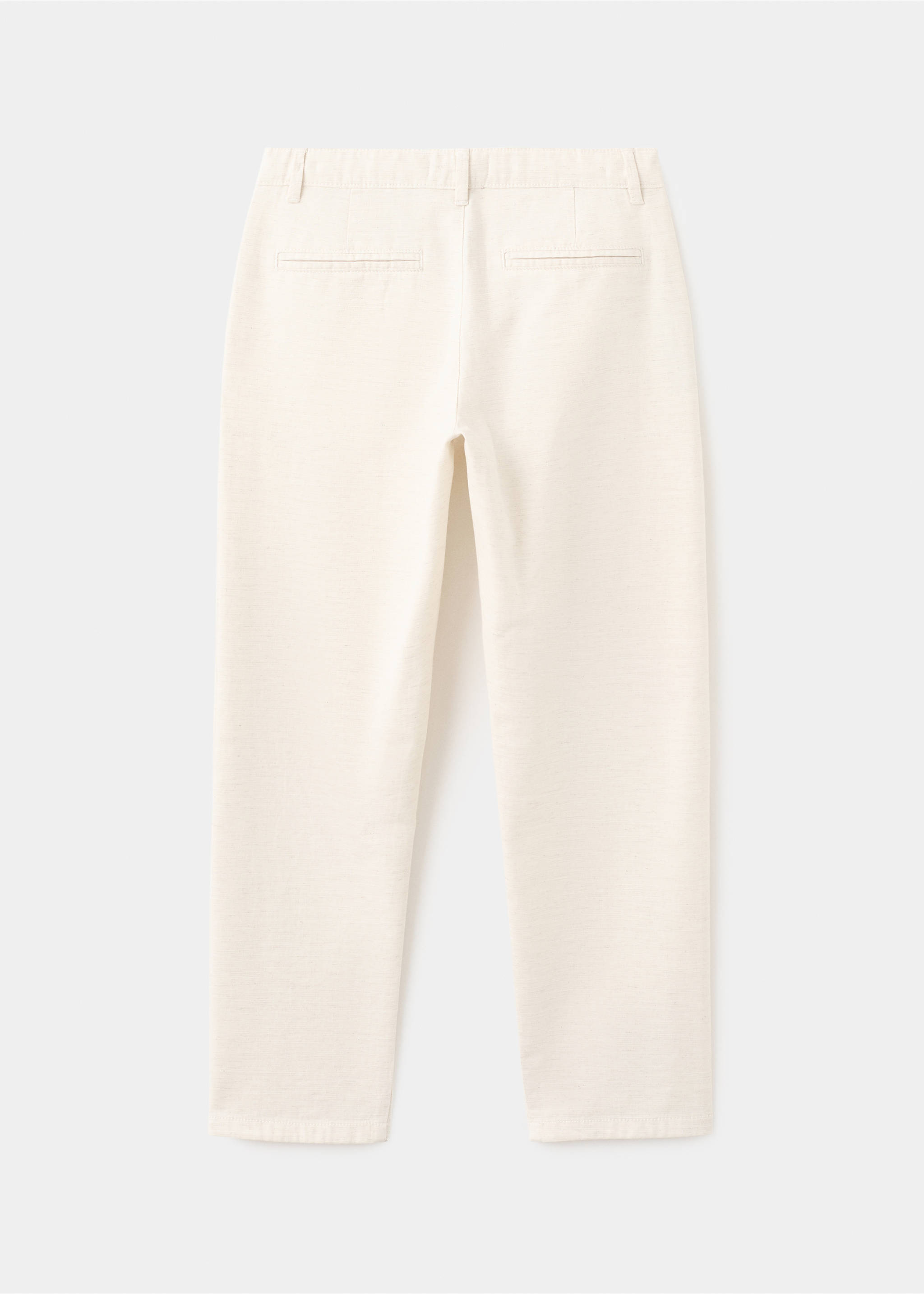 Pantalon droit coton - Verso de l’article, Beige. Ref: 27093731-00.