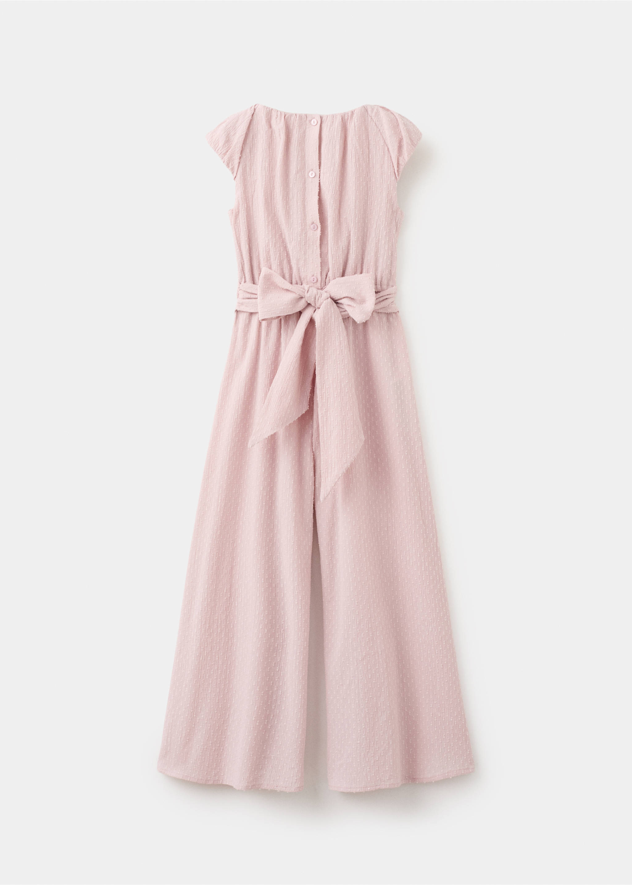 Bow long jumpsuit - Reverse of the article, Pink. Ref: 27093733-00.