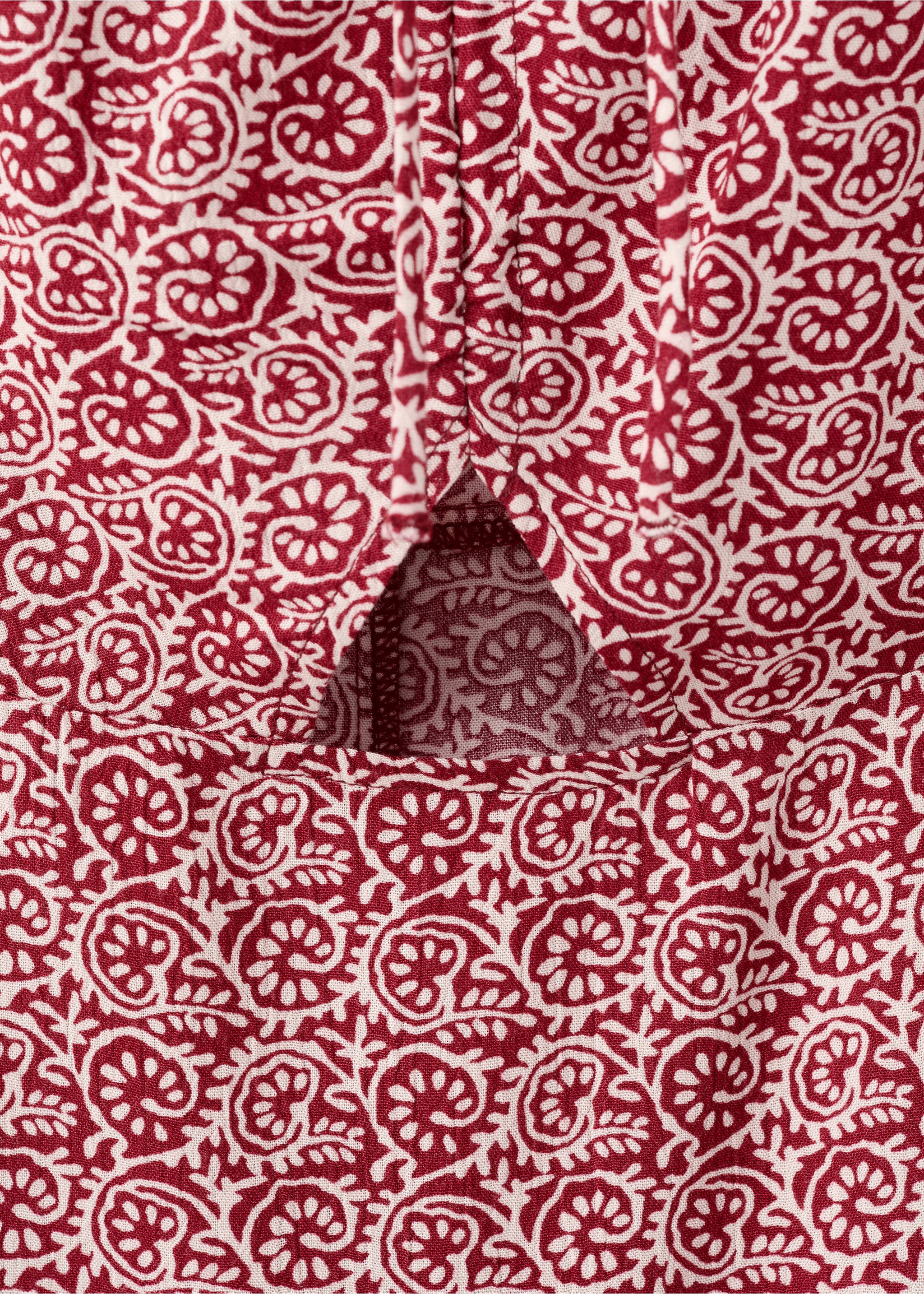 Printed bow dress - Details of the article 0, Red. Ref: 27093735-00.