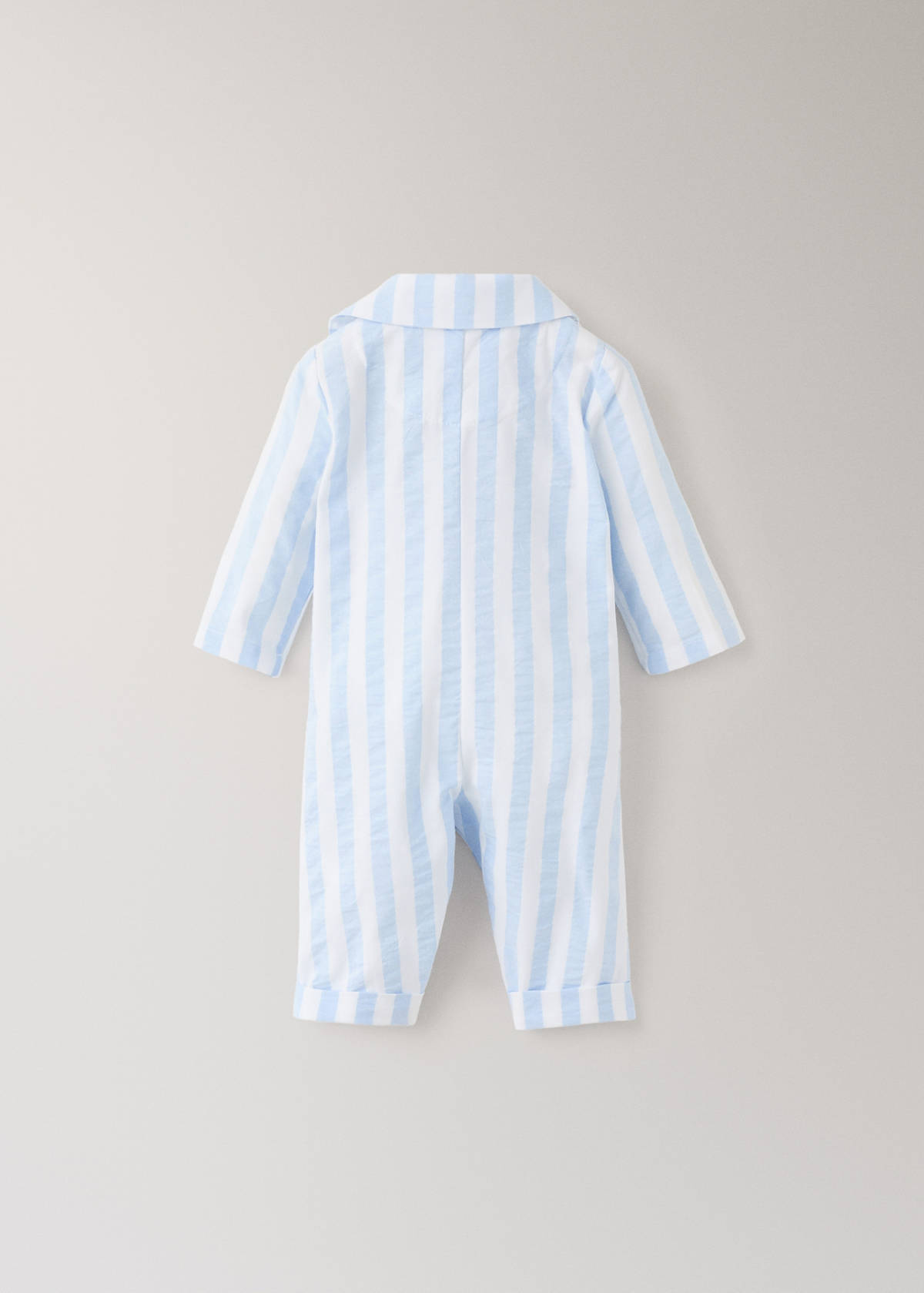 Thick striped romper pyjamas — Blue