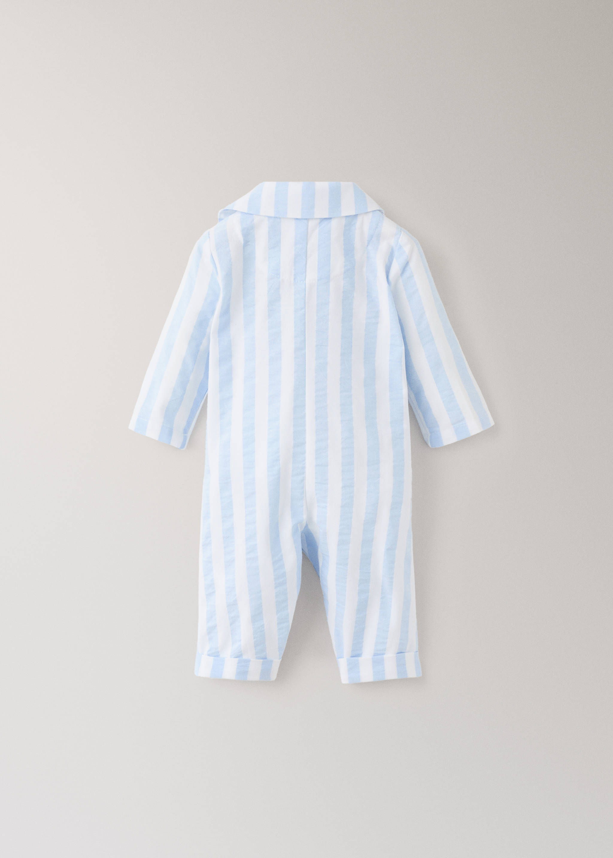 Thick striped romper pyjamas - Details of the article 1