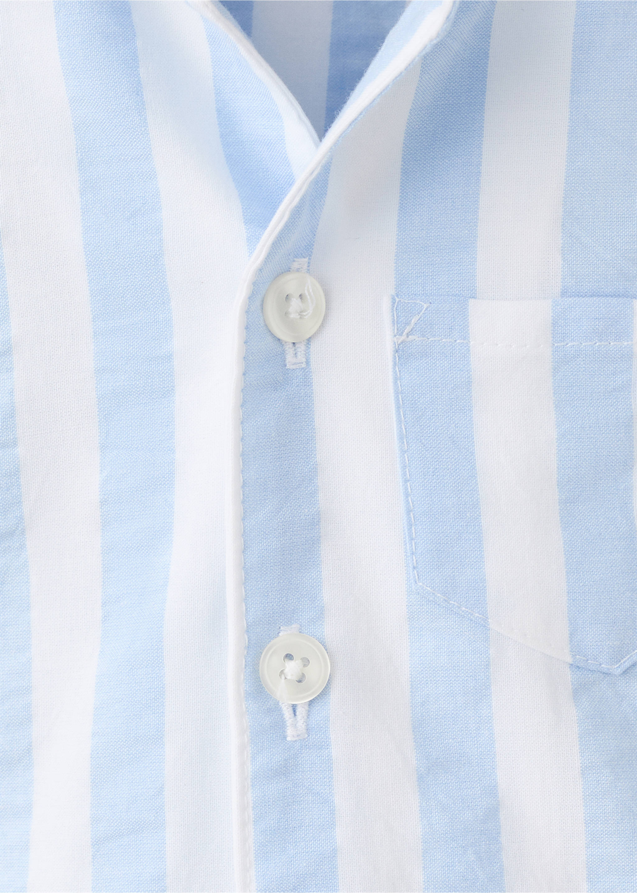 Thick-striped footed pajamas - Details of the article 2, Blue. Ref: 27093737-00.