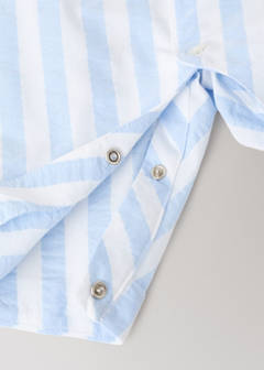 Thick striped romper pyjamas — Blue 4