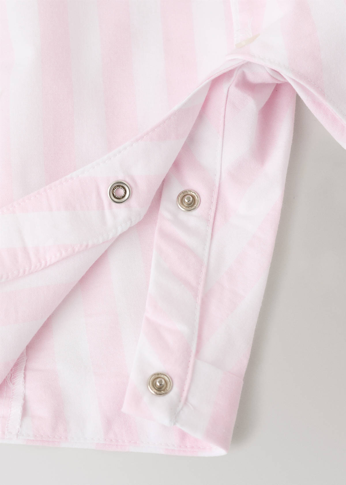 Thick striped romper pyjamas — Pastel Pink