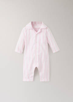 Thick striped romper pyjamas — Pastel Pink 5