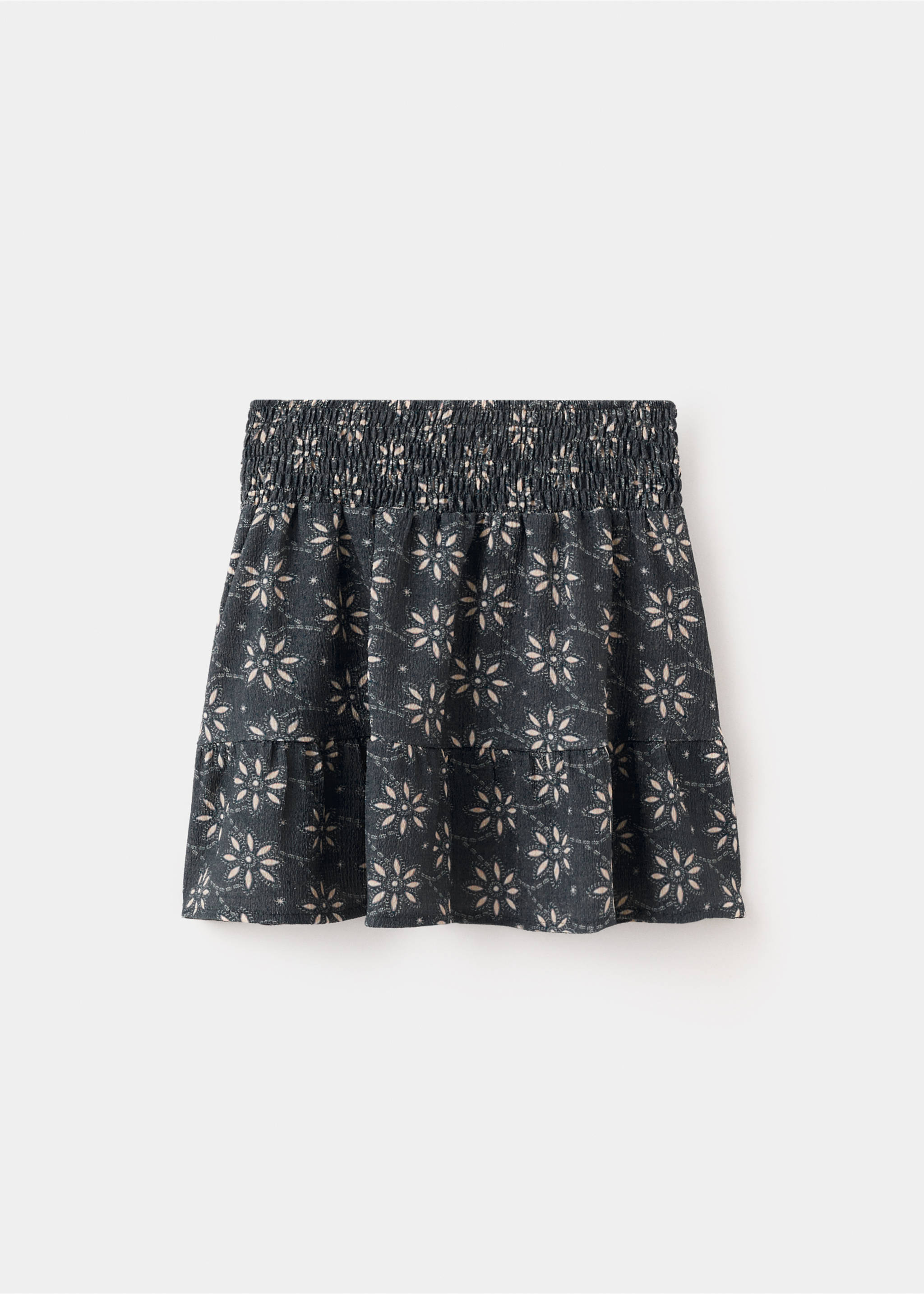 Floral print skirt - Article without model, Navy. Ref: 27093741-00.