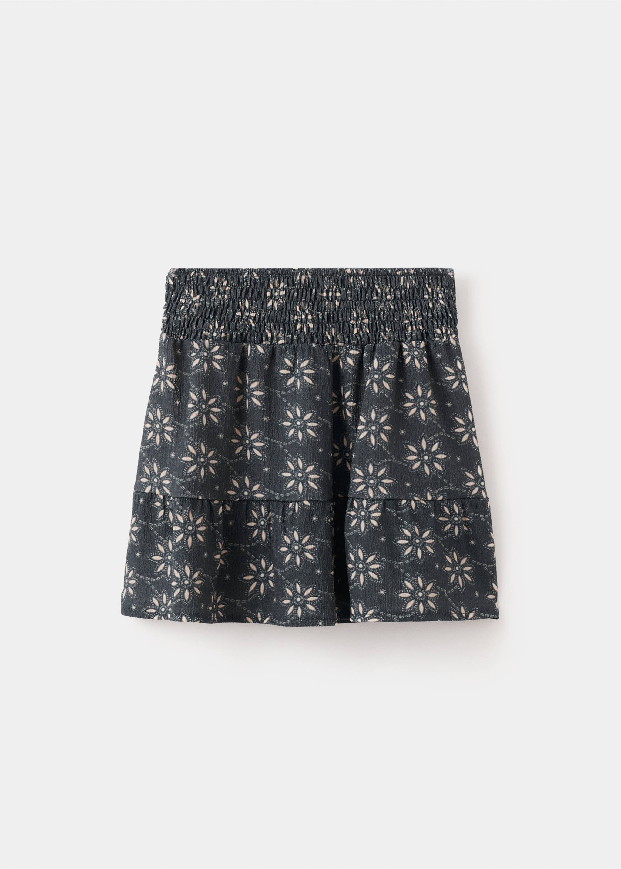 Floral print skirt - Reverse of the article, Navy. Ref: 27093741-00.