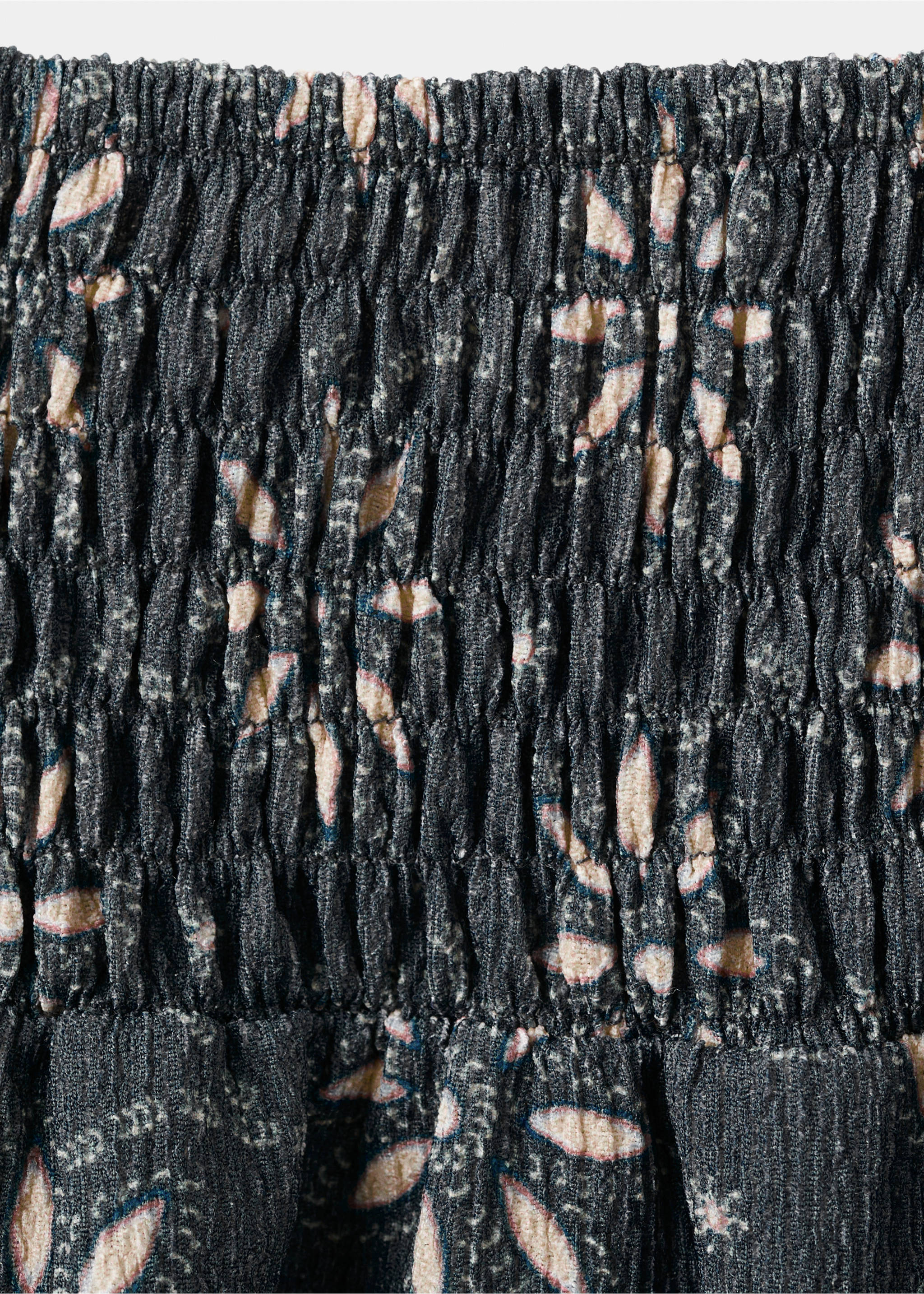 Floral print skirt - Details of the article 8, Navy. Ref: 27093741-00.