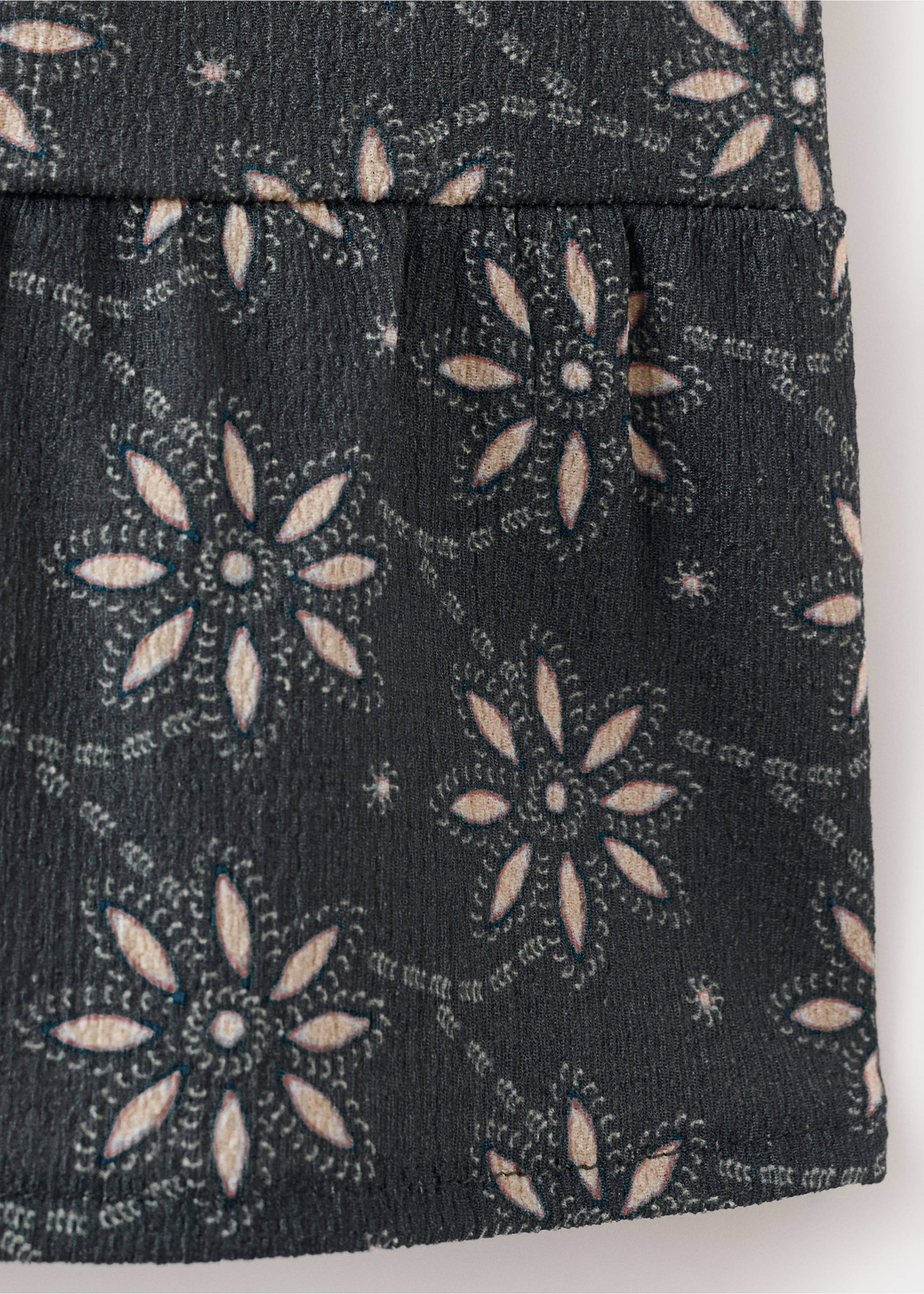 Floral print skirt - Details of the article 0, Navy. Ref: 27093741-00.