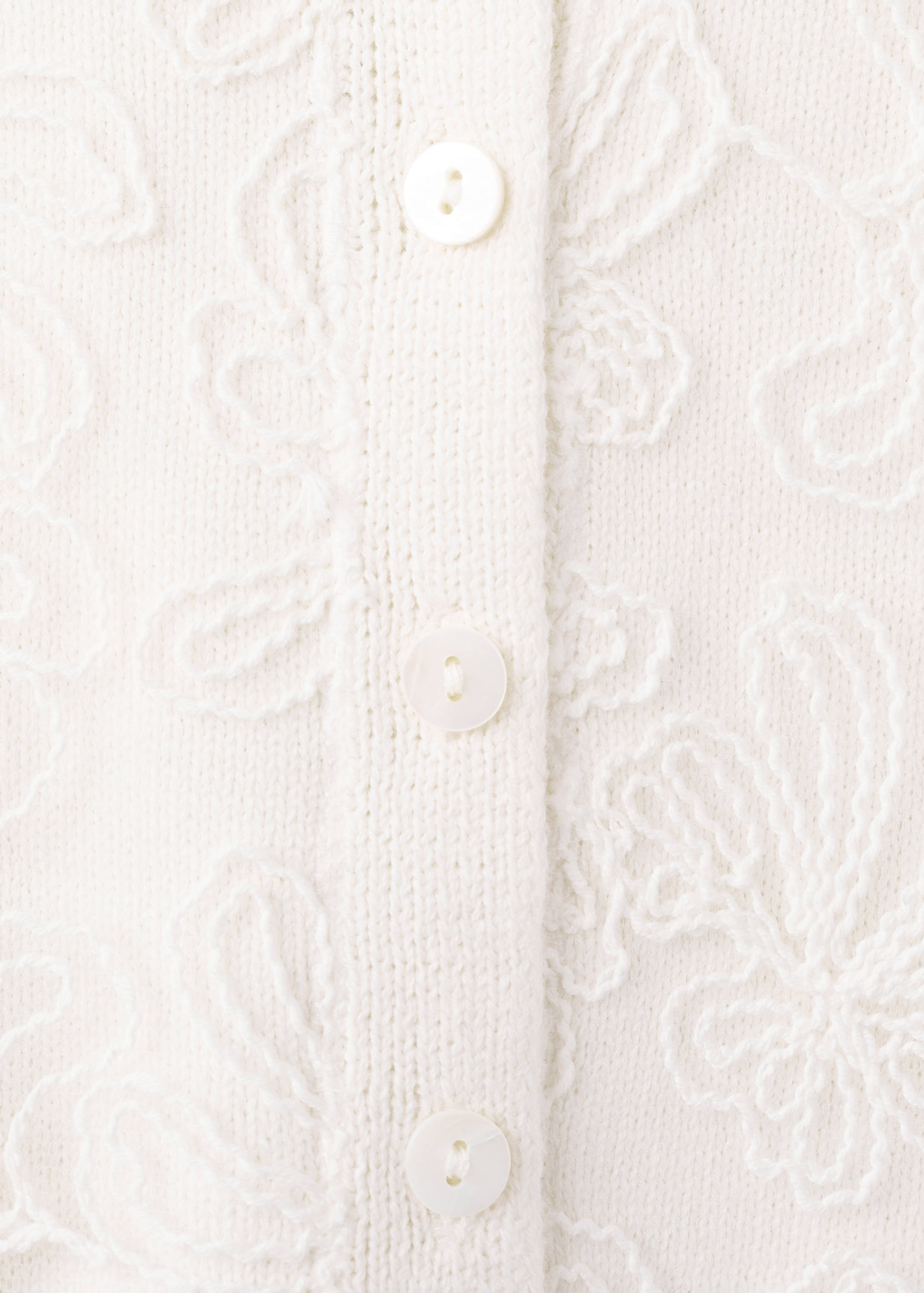 Трикотажний кардиган із квітковою вишивкою - Детальніше про товар 0