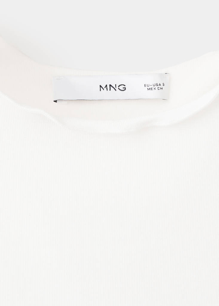 Scalloped hem top — Off White