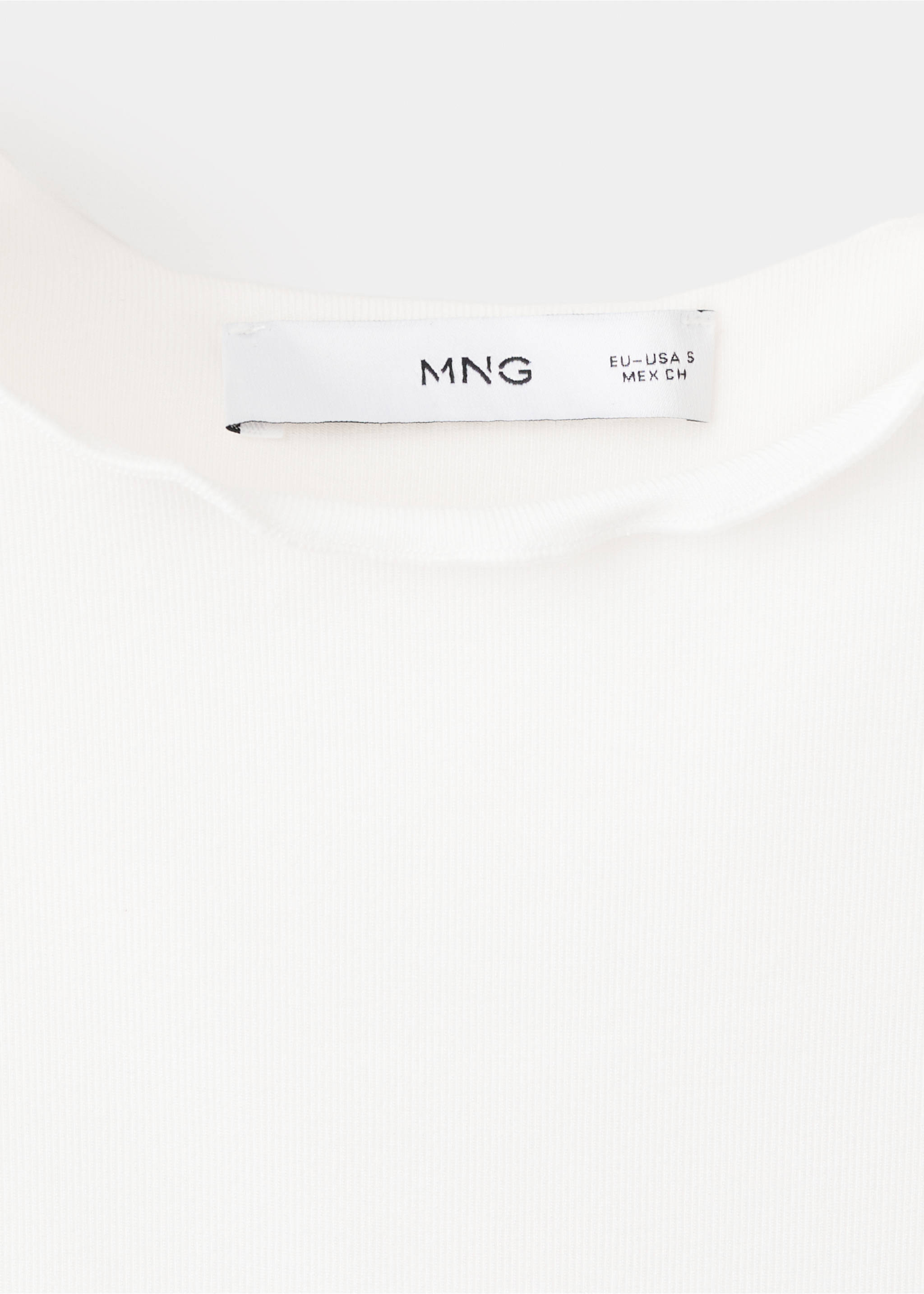 荷叶边衣角上衣 - null, 灰白. Ref: 27094043-00.