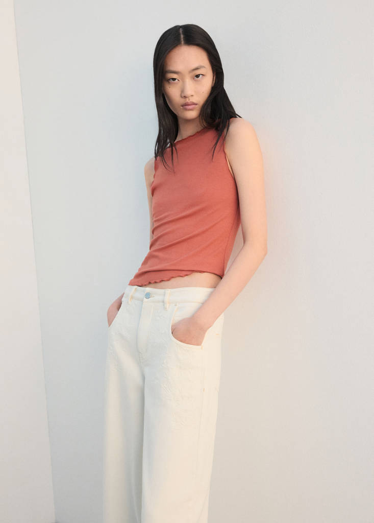 Scalloped hem top — Clementine