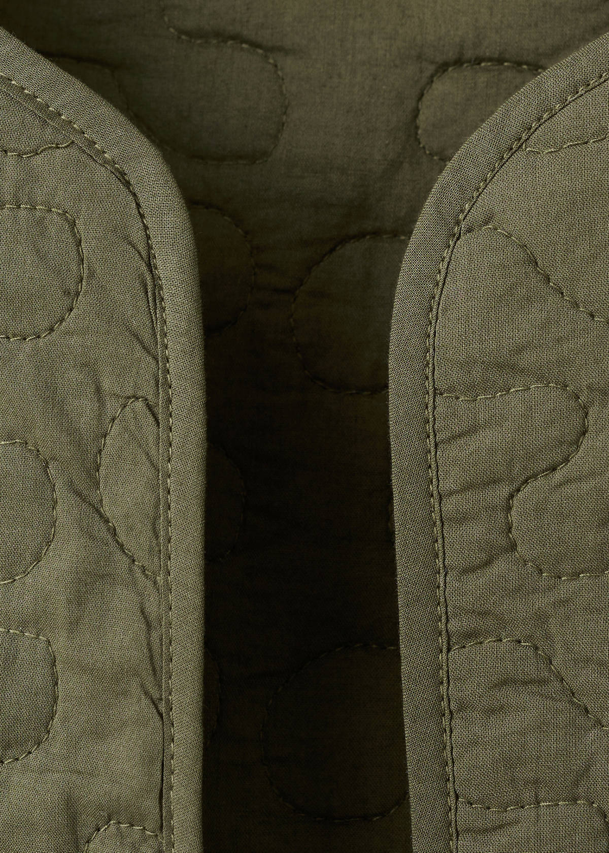 Embroidered quilted jacket — Khaki