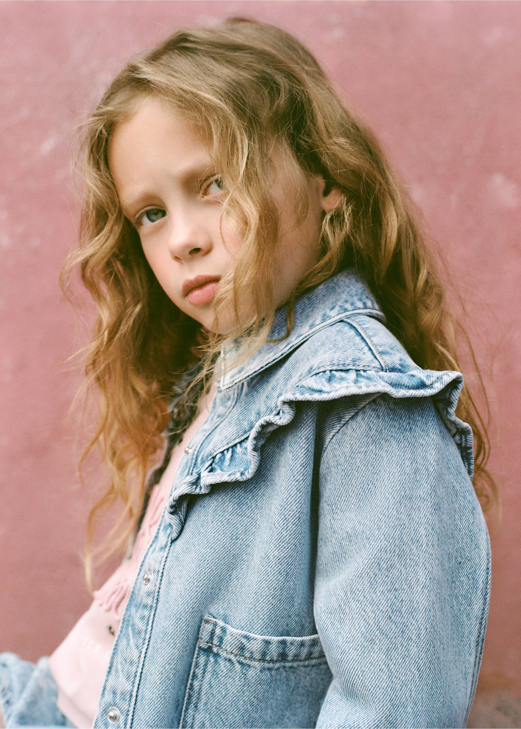 Blouson en jean volants - Détail de l'article 5, Bleu clair. Ref: 27094049-00.