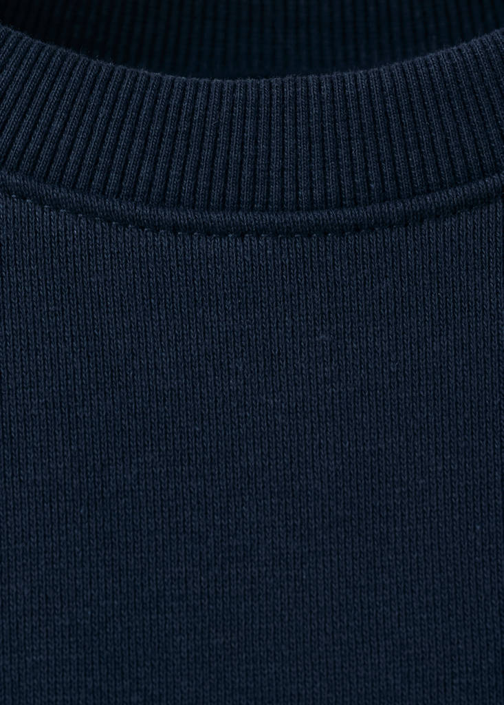 Printed cotton sweatshirt — Navy