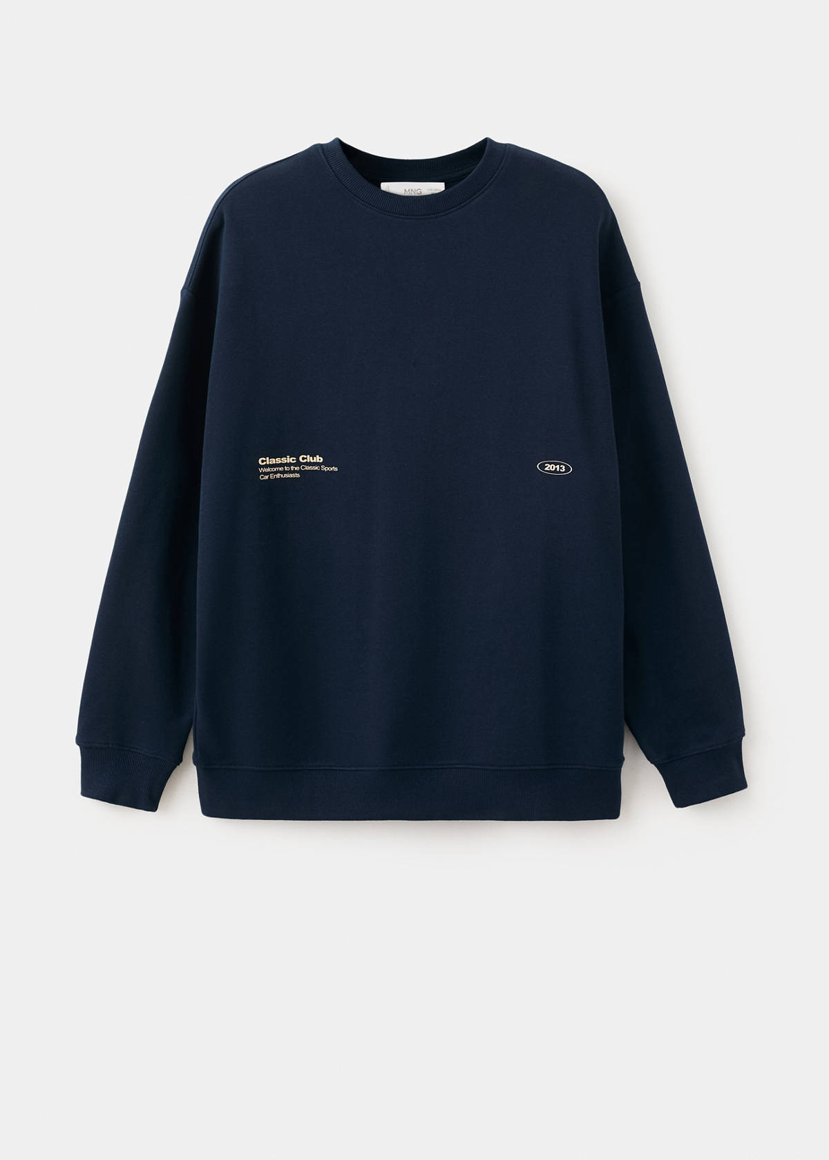 Printed cotton sweatshirt — Navy
