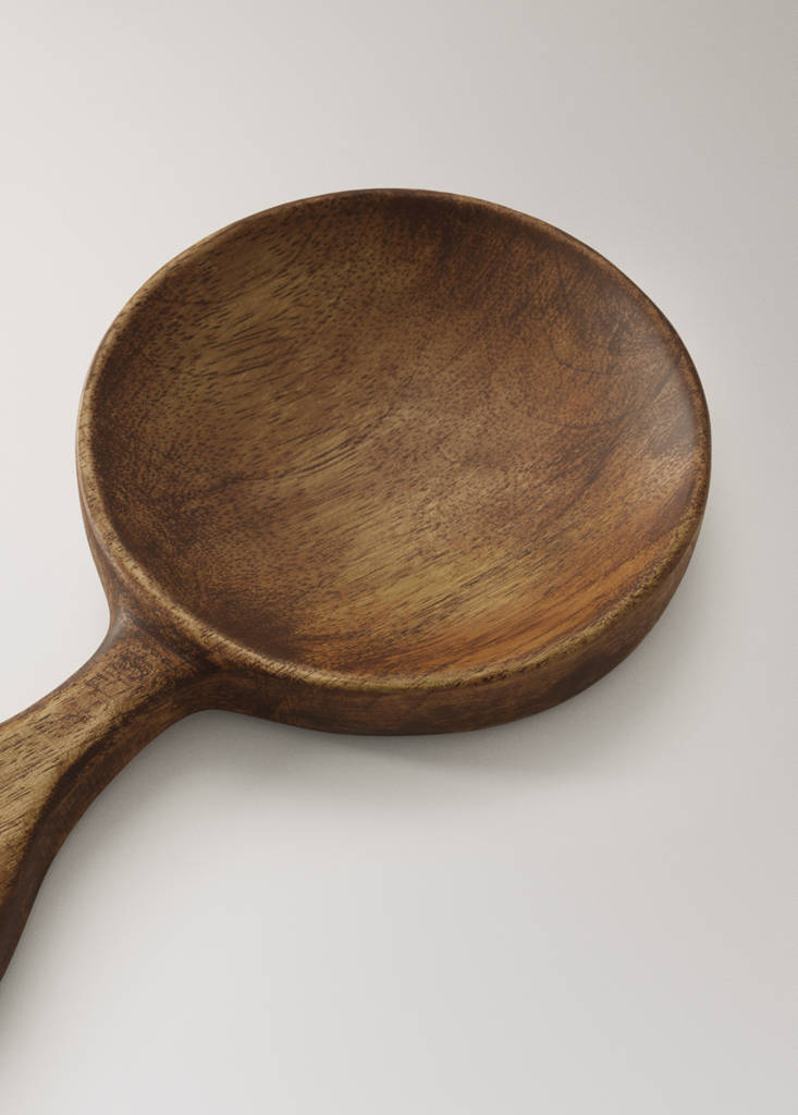 Mango wood spoon rest — Brown