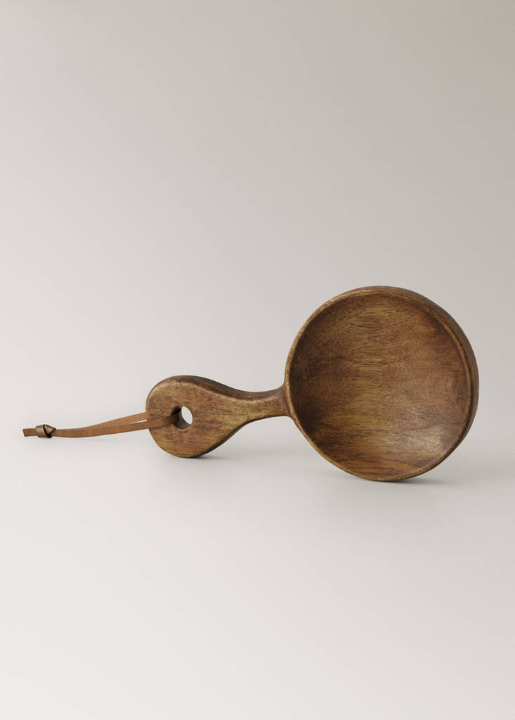 Mango wood spoon rest — Brown