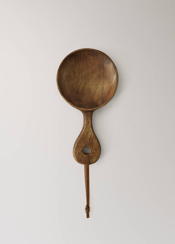 Mango wood spoon rest — Brown