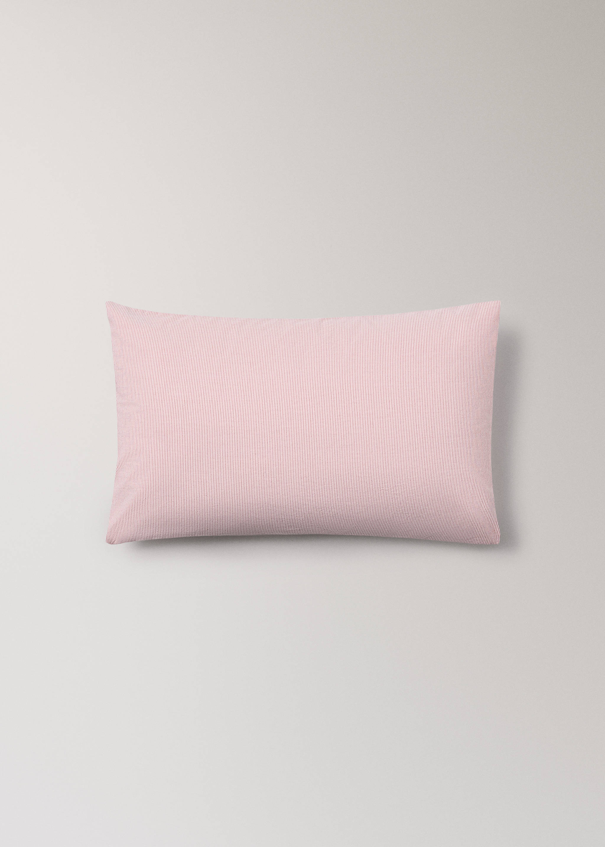 Cot bed pillowcase with fine striped yarn-dyed cotton - Article without model