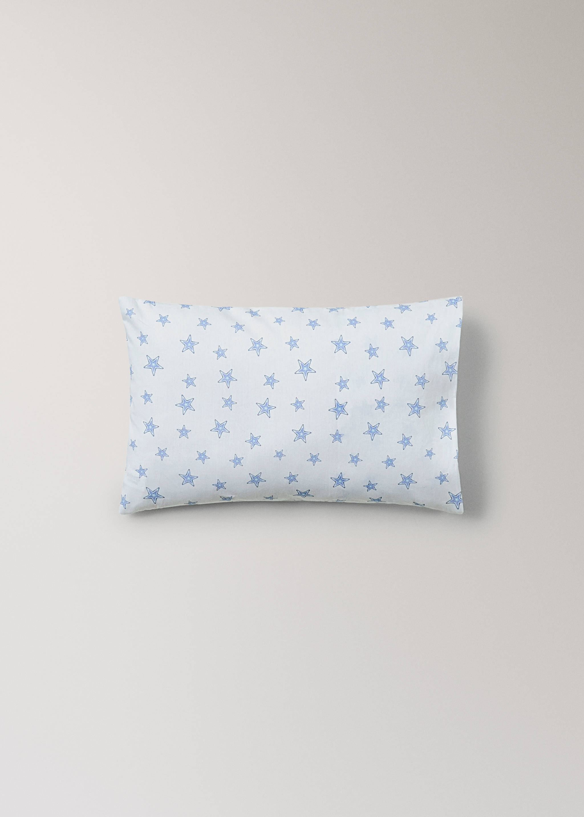 Mini cot sheet and pillow set in star-patterned cotton percale - Details of the article 3