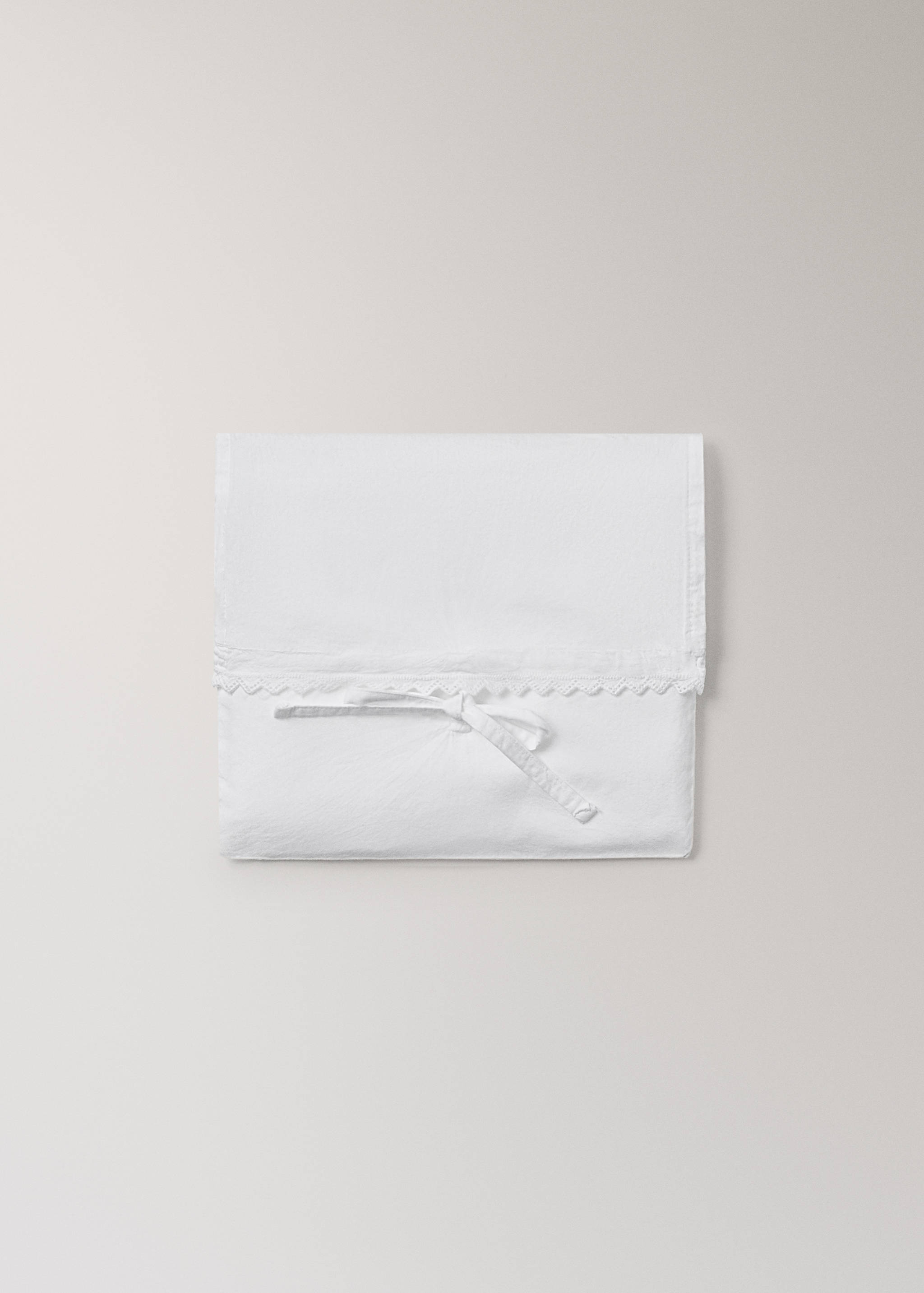 Ensemble drap plat et oreiller mini berceau percale garment-washed - Détail de l'article 4