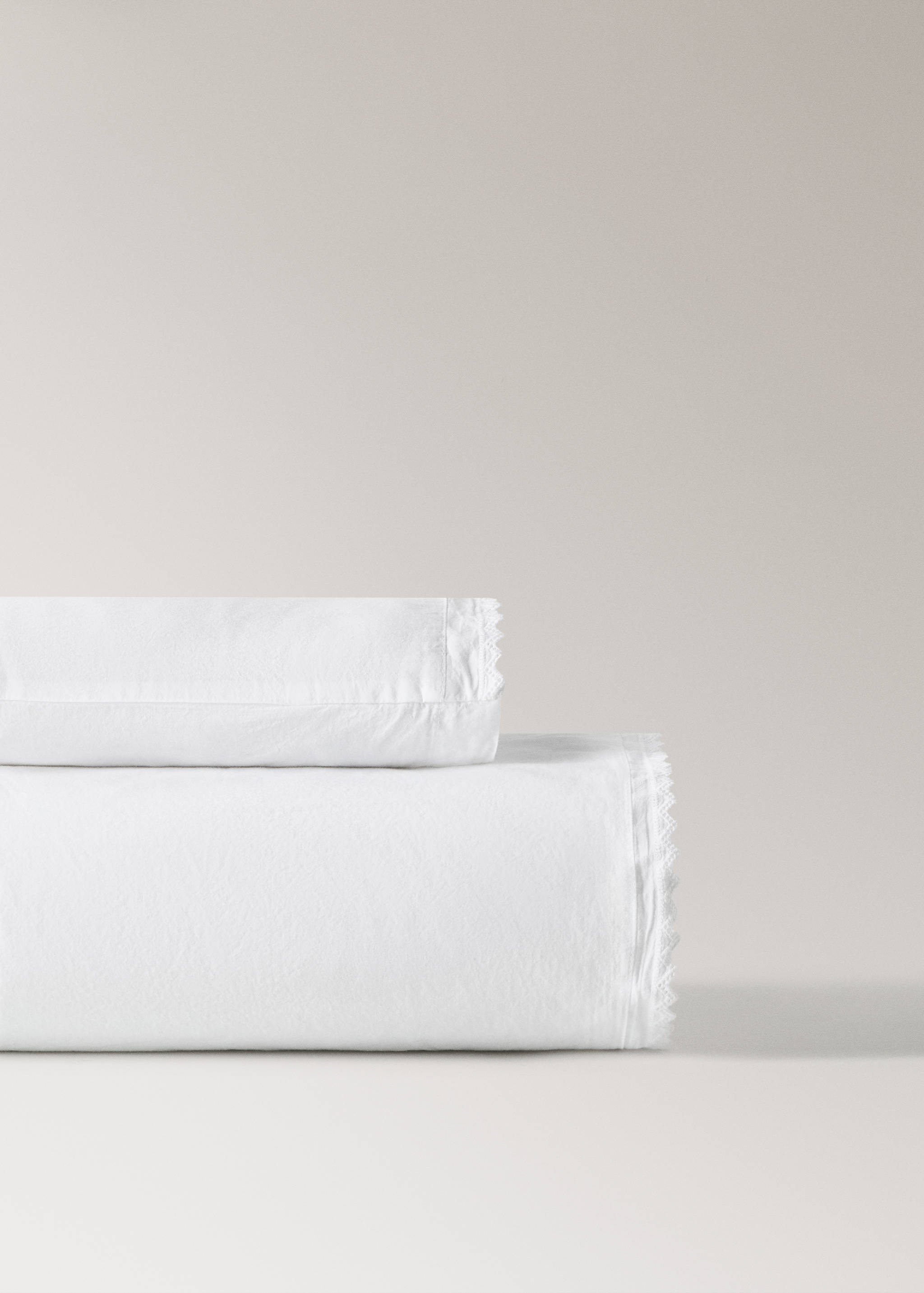 Ensemble drap plat et oreiller mini berceau percale garment-washed - Détail de l'article 5