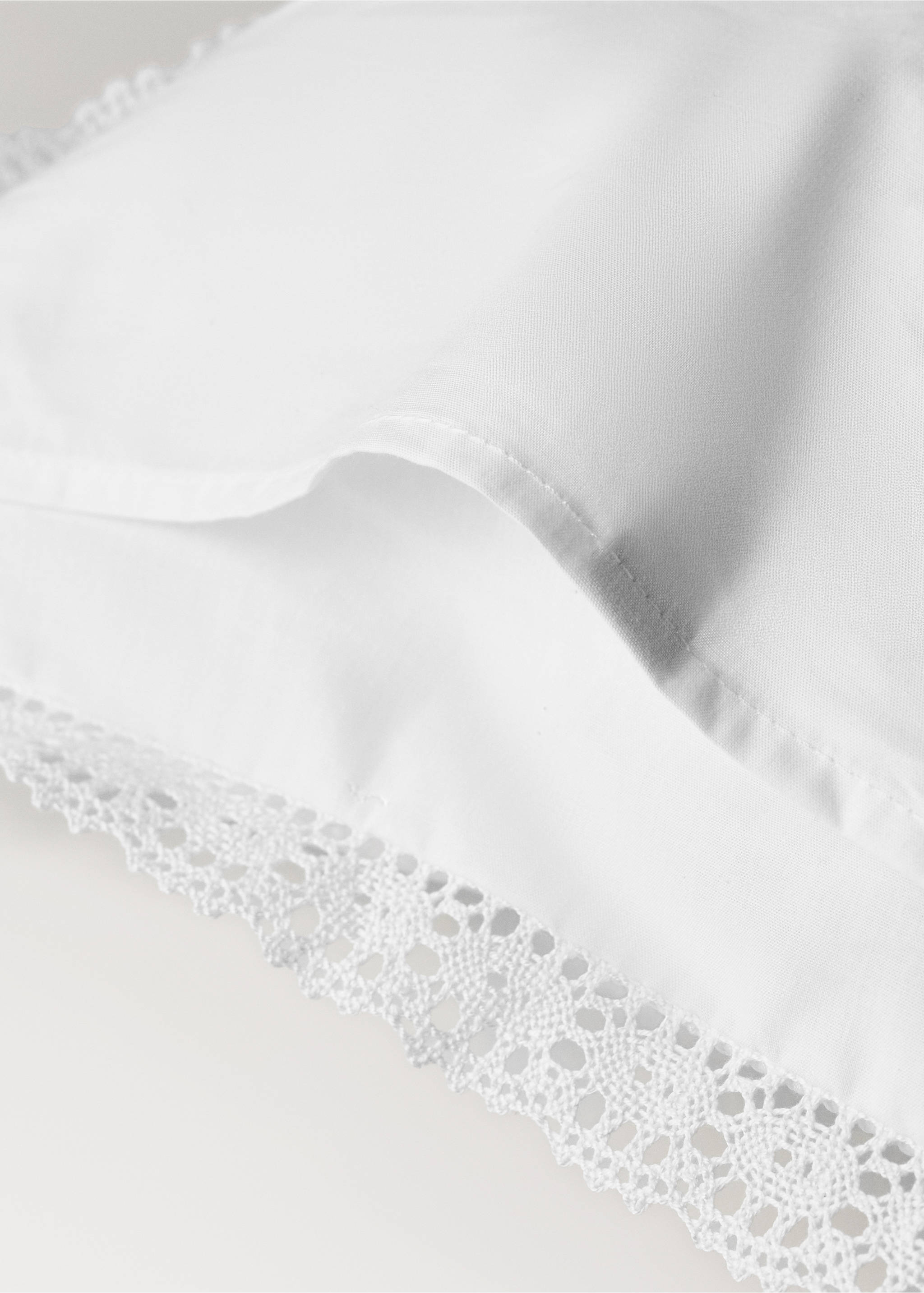 Husă de pernă decorativă pentru copii din bumbac cu broderie, 30x40 cm - Detaliu al articolului 1, Alb. Ref: 27094067-00.