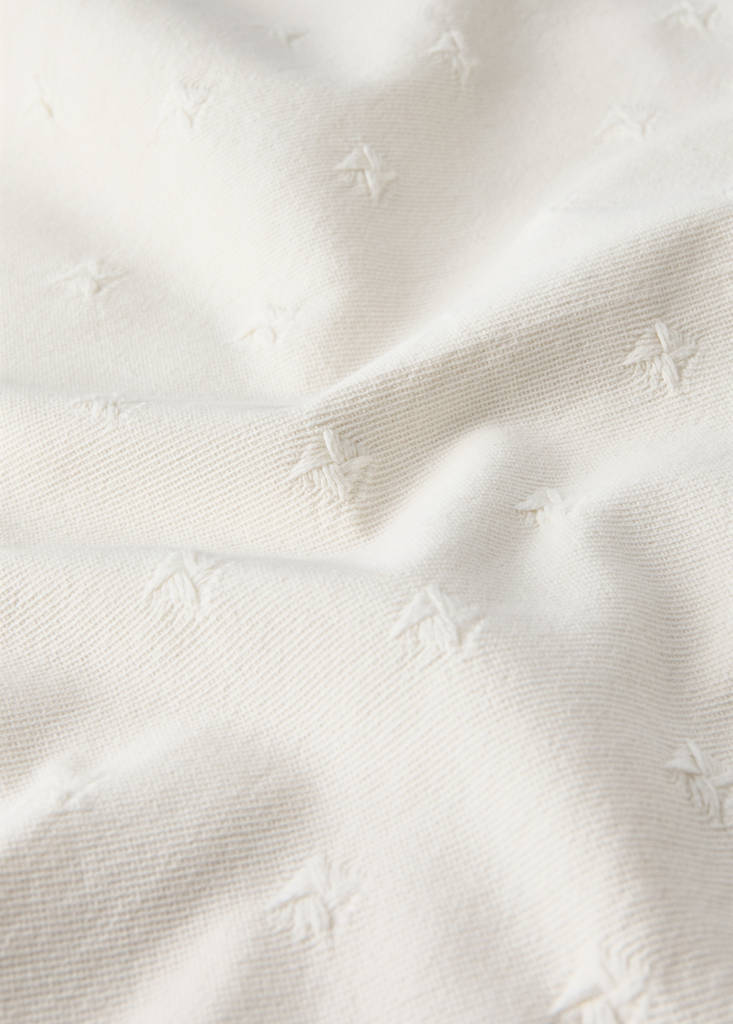 Kindertagesdecke aus Baumwoll-Jacquard für 90/105 cm Bett — Weiß