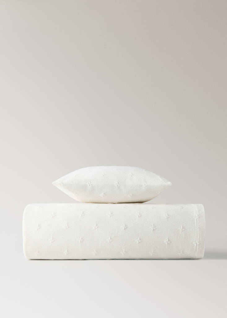 Kindertagesdecke aus Baumwoll-Jacquard für 90/105 cm Bett — Weiß