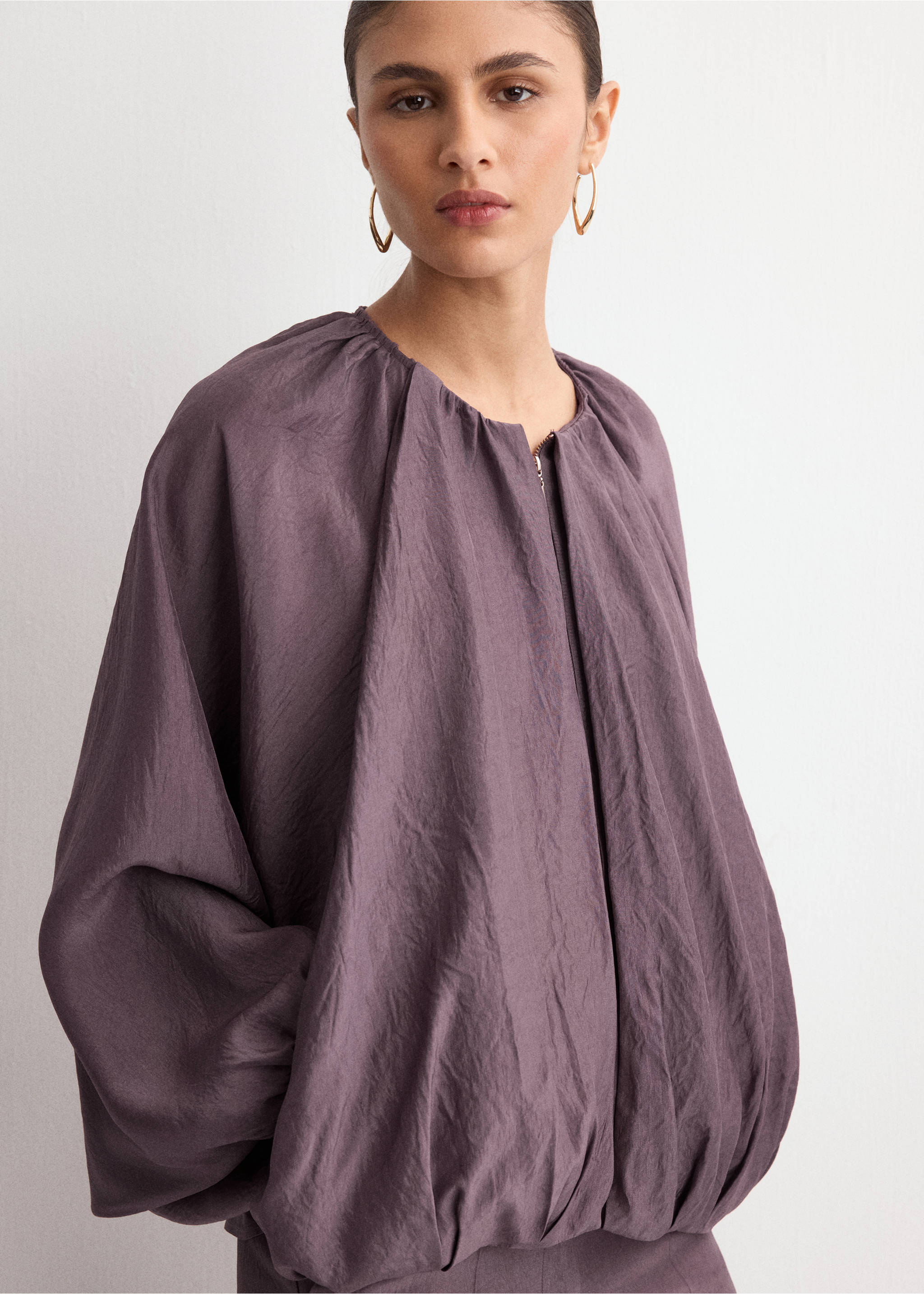 Veste bomber oversize - Plan moyen, Violet. Ref: 27094074-00.