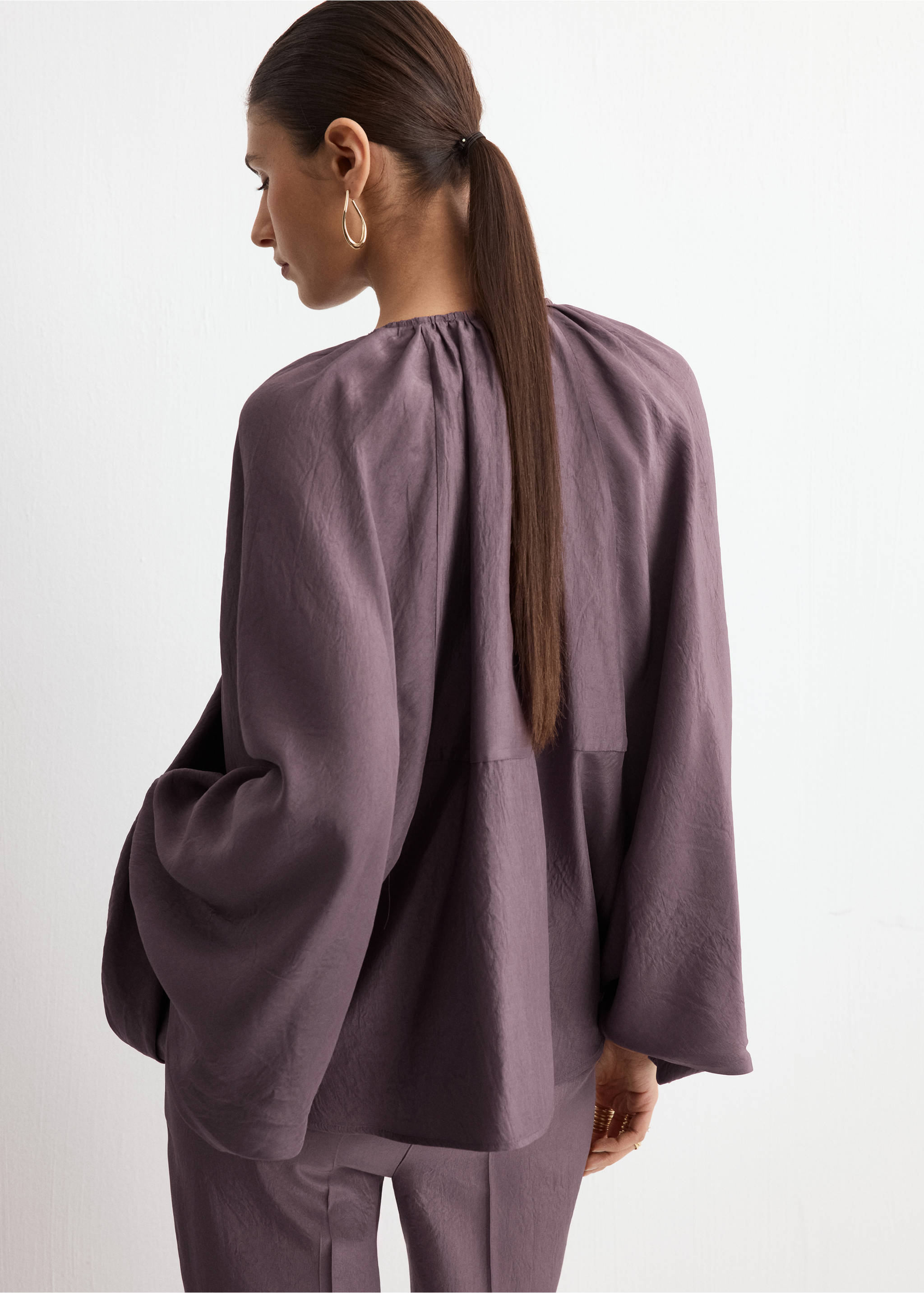 Veste bomber oversize - Verso de l’article, Violet. Ref: 27094074-00.