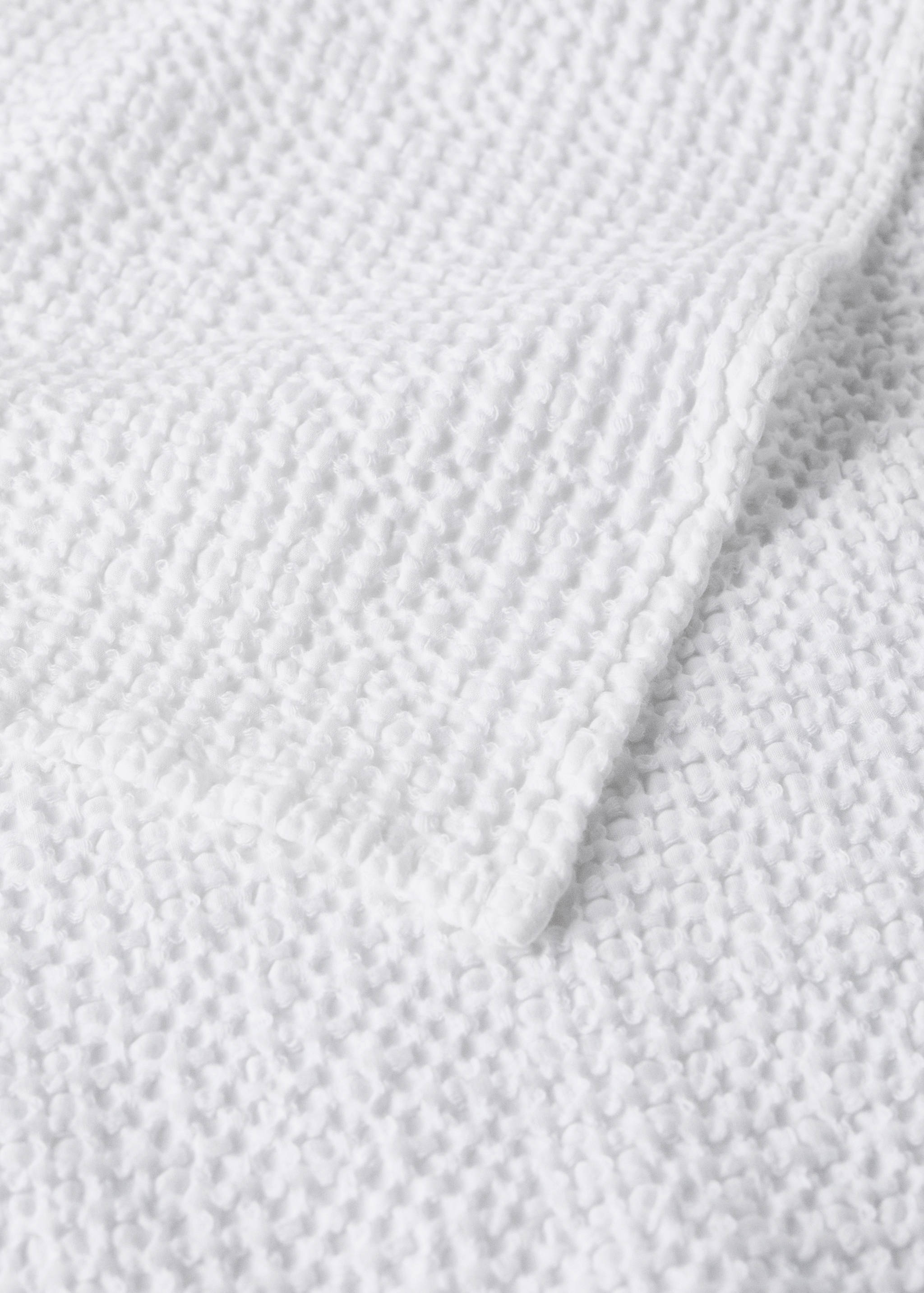 Waffle-cotton garment-dyed bedspread for cot - Details of the article 2