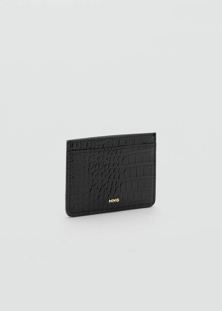 Shiny croc card holder - Women | MANGO USA