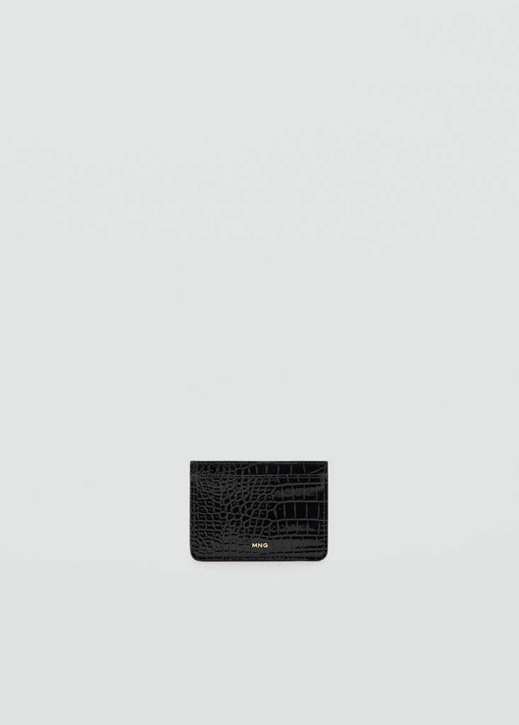 Shiny croc card holder