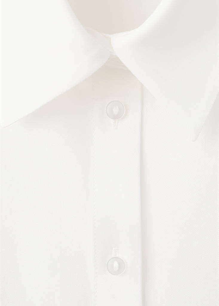 Straight lyocell shirt — Ecru