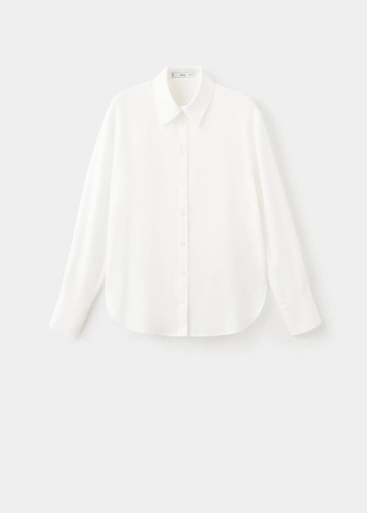 Straight lyocell shirt — Ecru