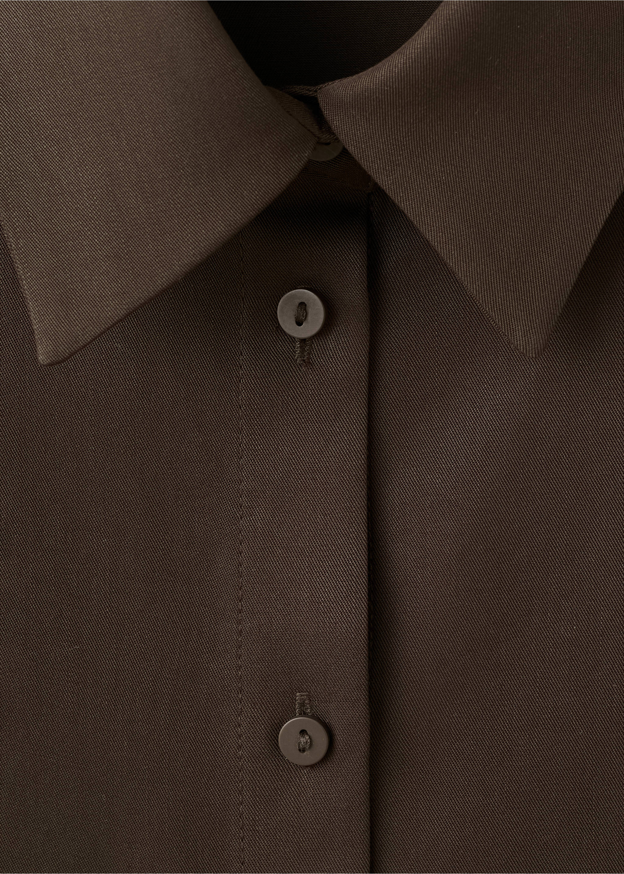 莱赛尔纤维直筒衬衫 - null, 褐色. Ref: 27094079-00.