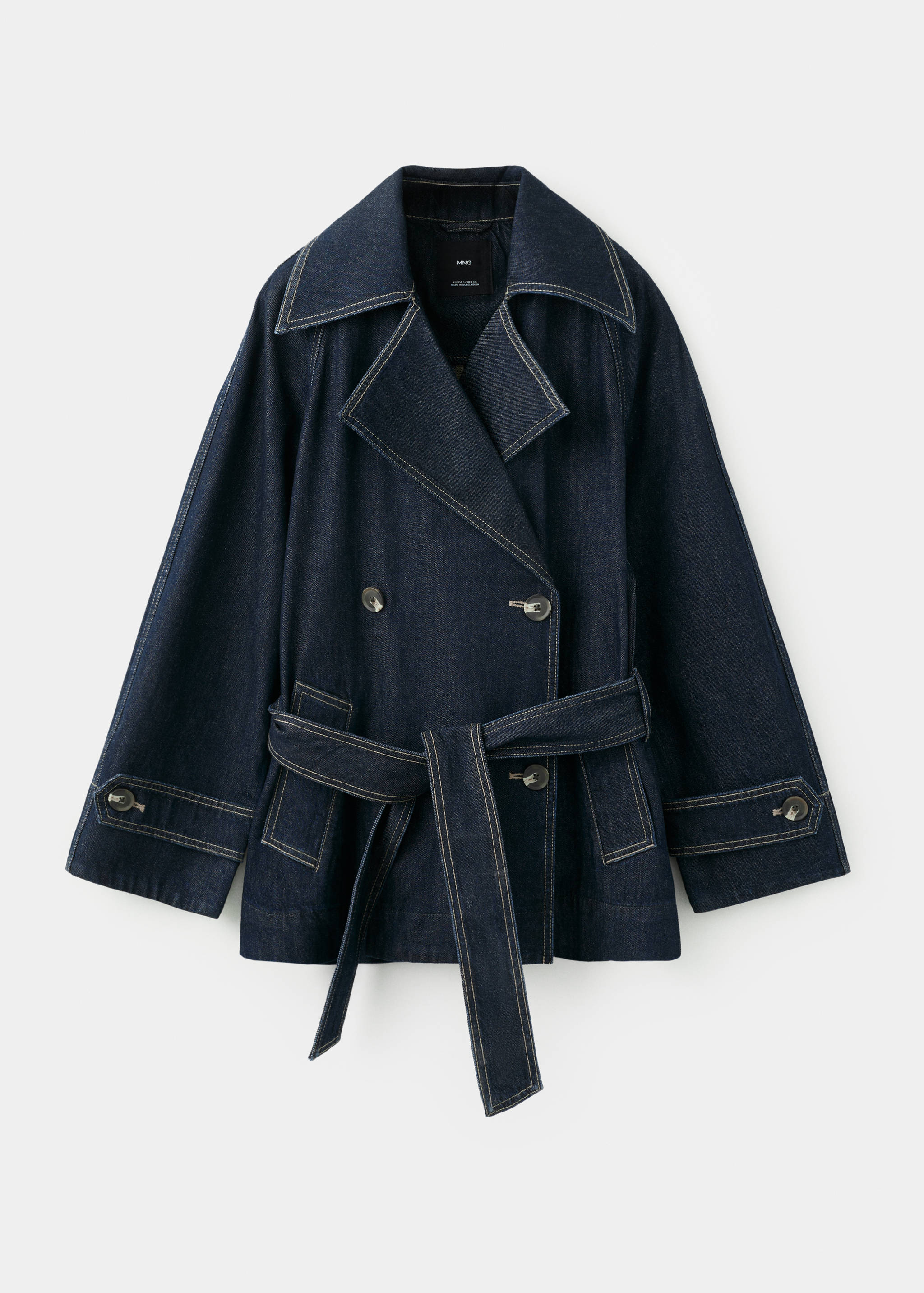 Denim trench with belt - Article without model