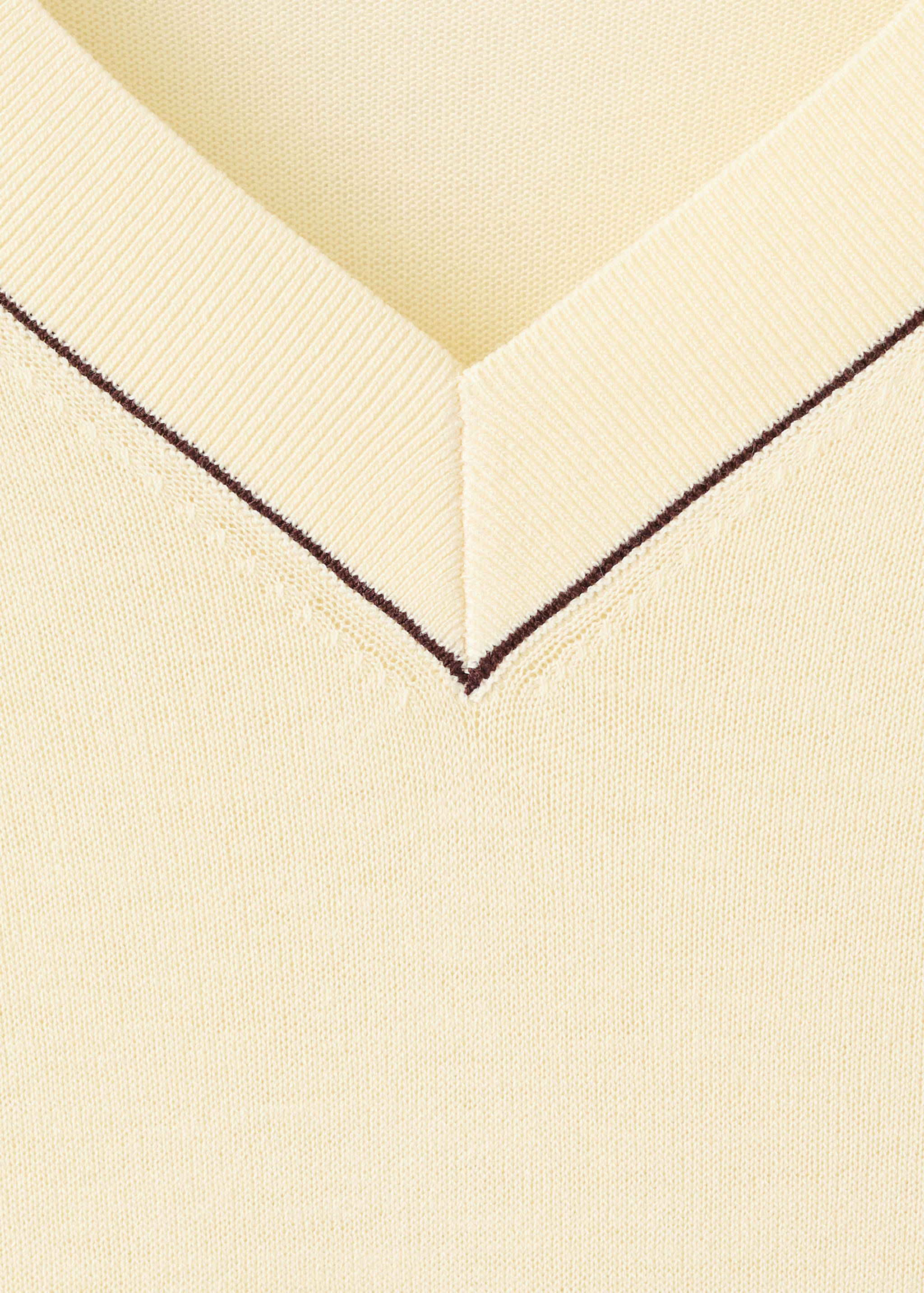 Jersey cuello pico ribete contraste - Detalle del artículo 8