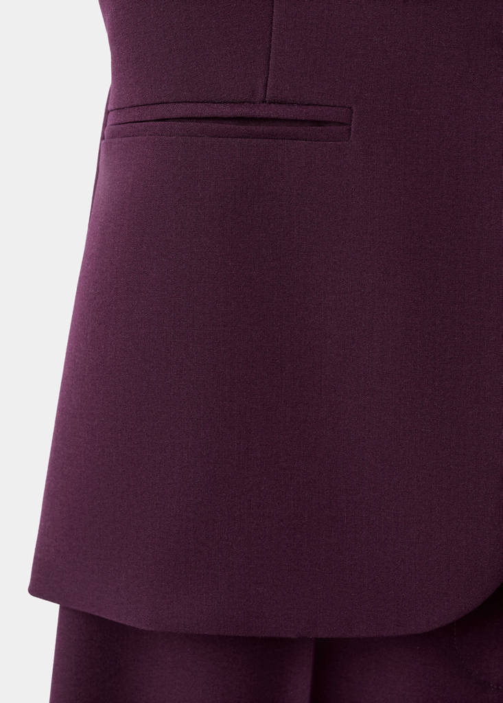 Long suit-style jumpsuit — Plum